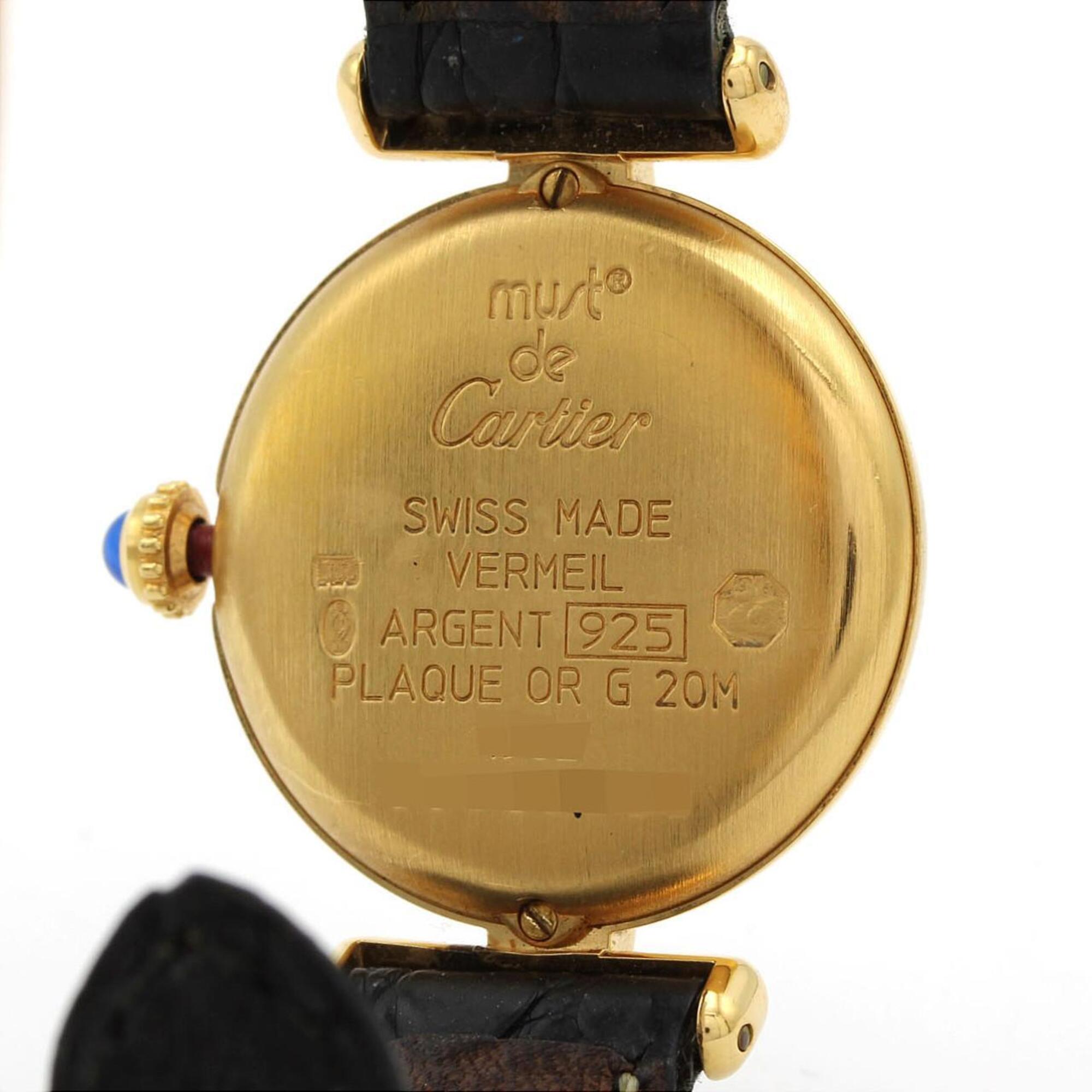 Cartier Must W1006654 Gold Dial 24mm Watch