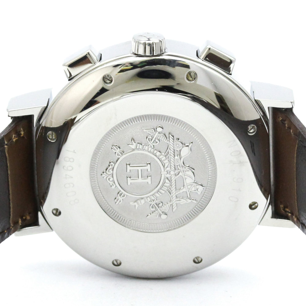 Hermes Nomade NO1.910 Silber Zifferblatt 39mm Uhr