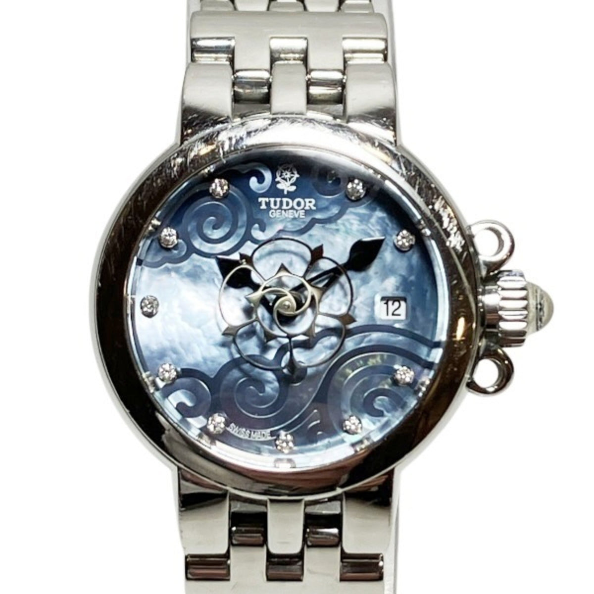 Tudor Claire de Rose 35100, blaues Zifferblatt, 25 mm Uhr