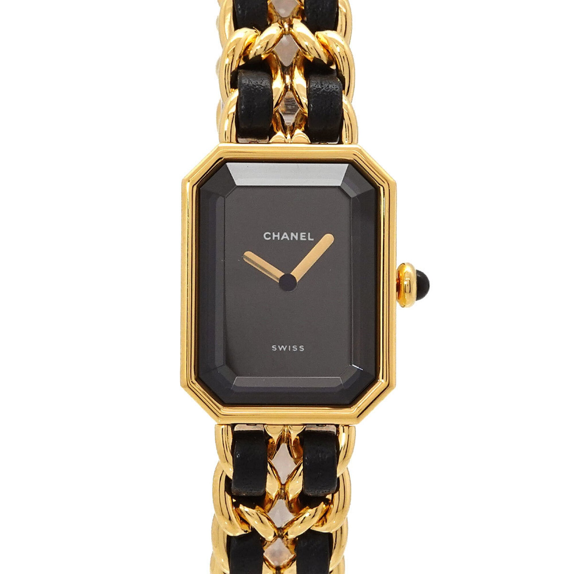 Chanel Premiere Large Size H0001 Women's Watch Black Gold Quartz