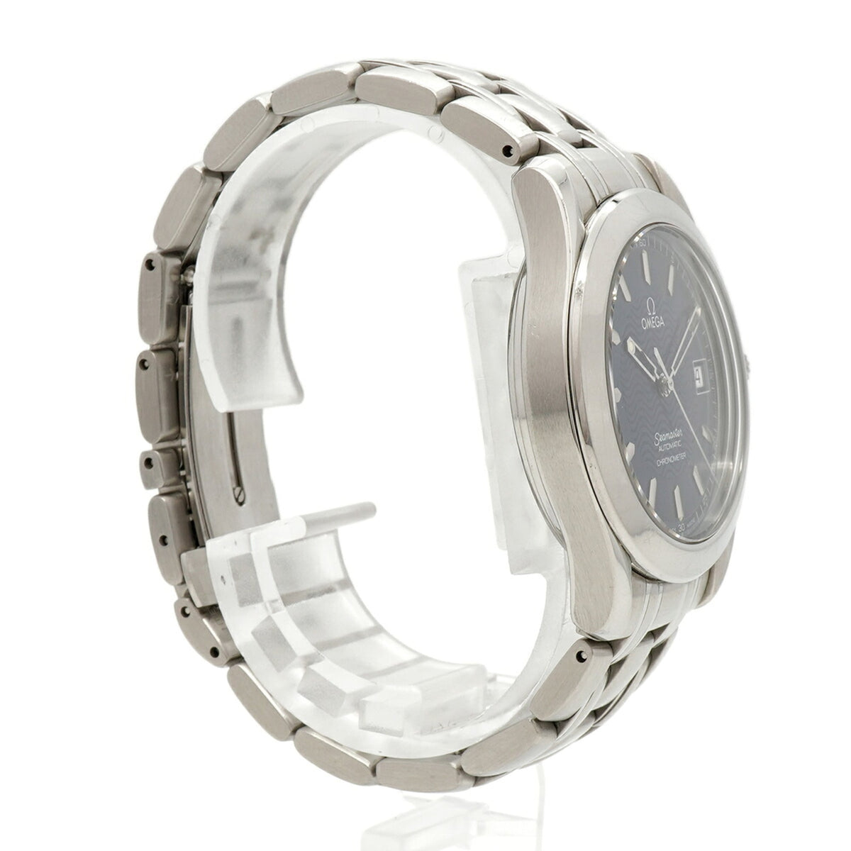 Omega Seamaster Date 2501.81 horloge met blauwe wijzerplaat, 36 mm