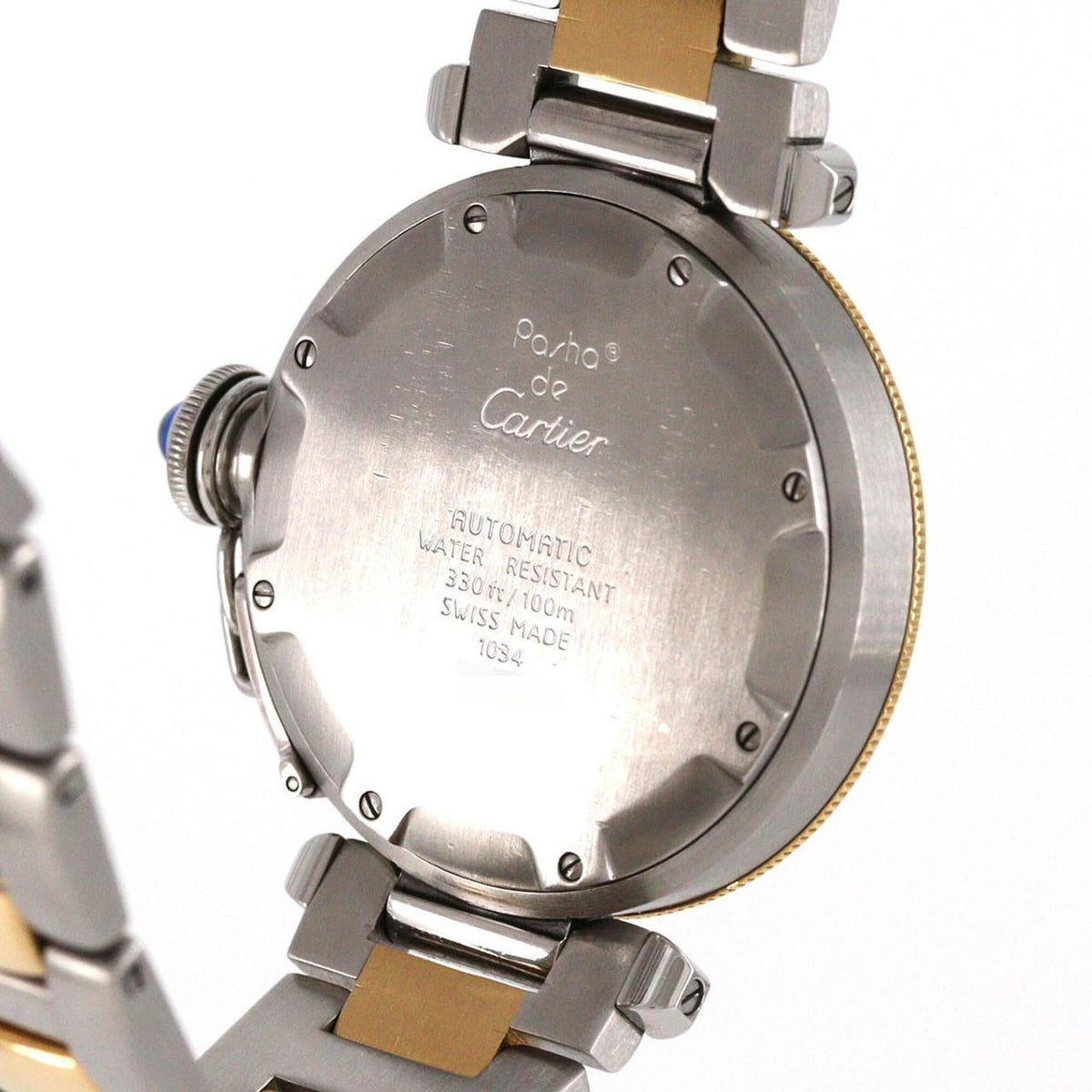 Montre Cartier Pasha de Bronger W31016N1, cadran gris, 35 mm