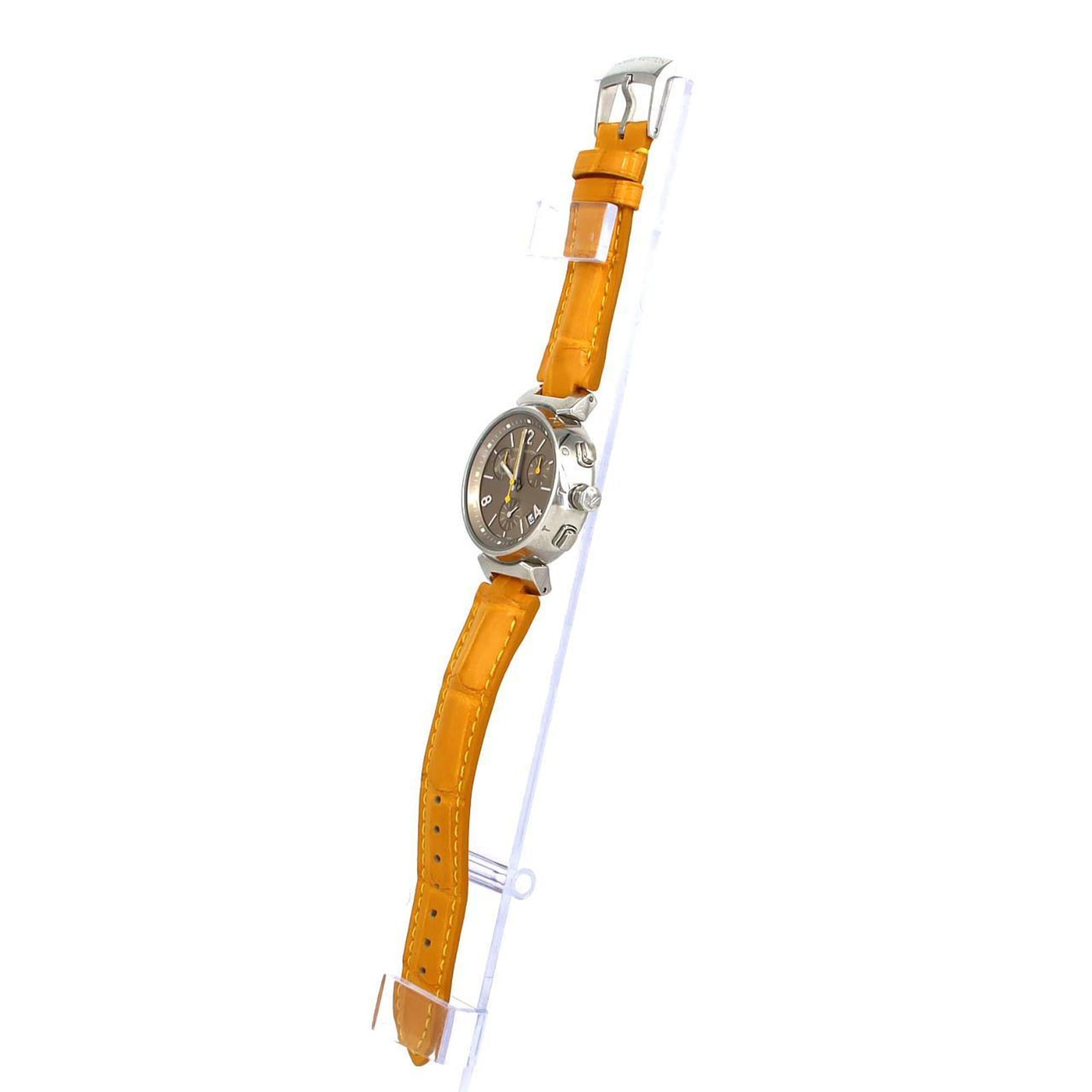 Louis Vuitton Tambour Chrono Q1322 Stainless Steel Quartz Watch