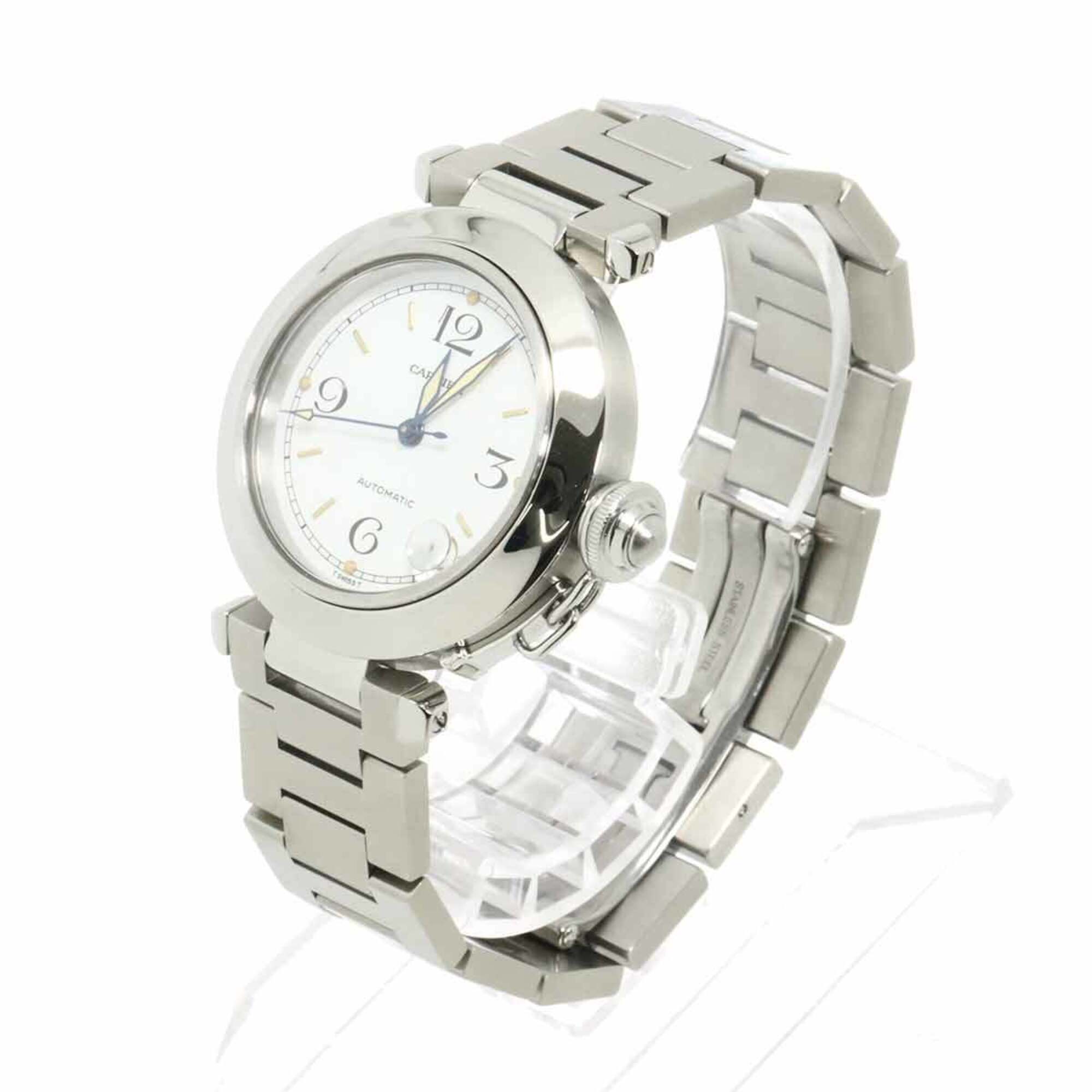Cartier Pasha C W31015M7 Boys' Watch, Date, White, Automatic Winding Watch