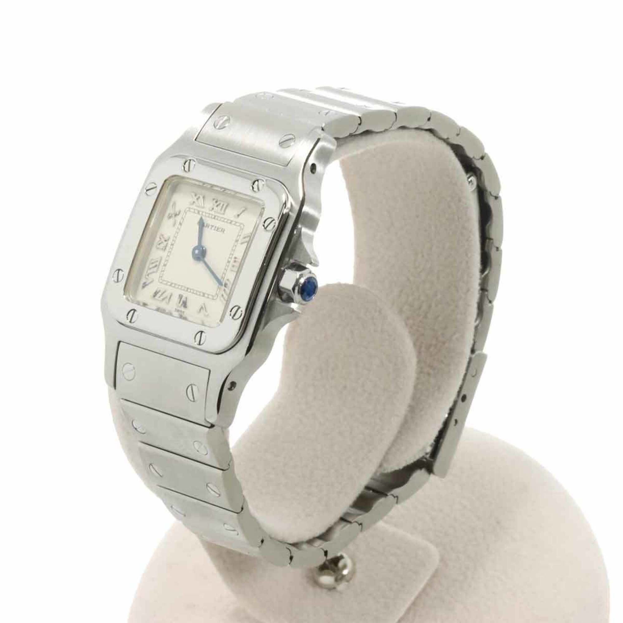Cartier Santos Galbee SM W20024D6 Women's Watch, Ivory, Quartz Watch