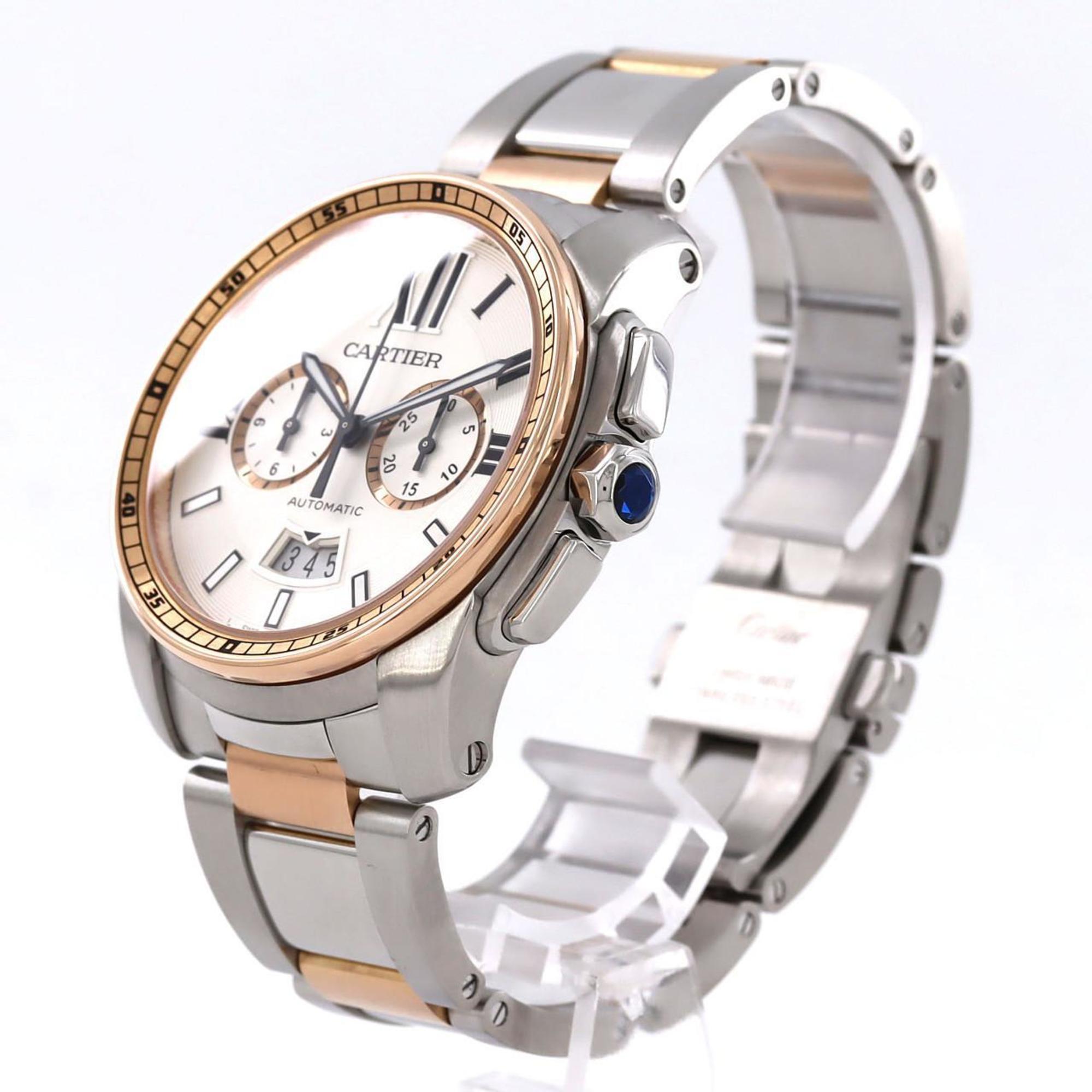 Cartier Calibre de Chronograph PG Two-tone Watch W7100042 SSxPG Automatic
