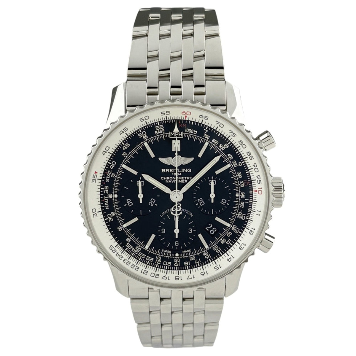 Breitling Navitimer 01 Schwarz AB01211Y/BE65 Schwarz Zifferblatt 43 mm Uhr