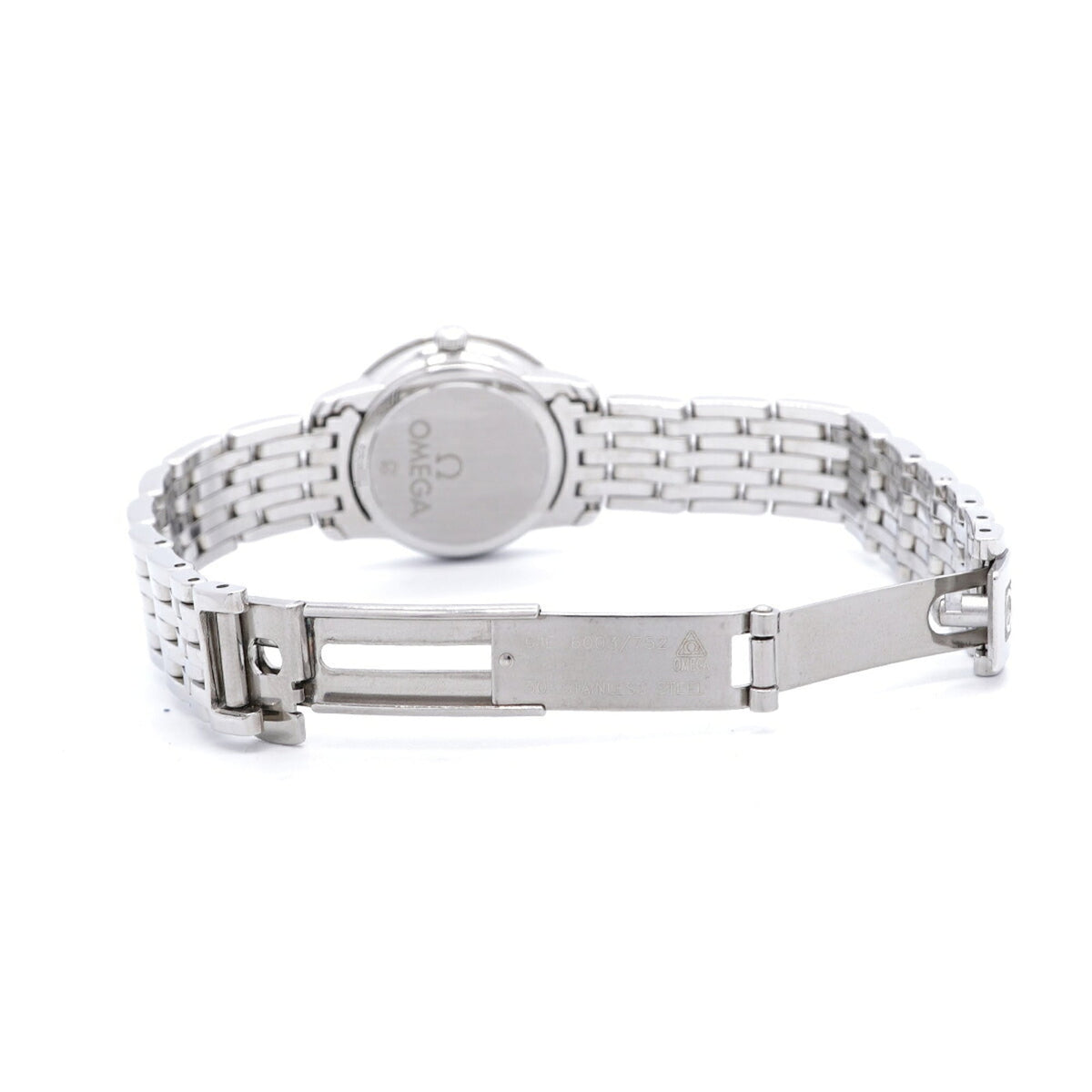 Omega De Ville Prestige 8-Diamond 424.10.24.60.55.001 Horloge met witte wijzerplaat, 24 mm