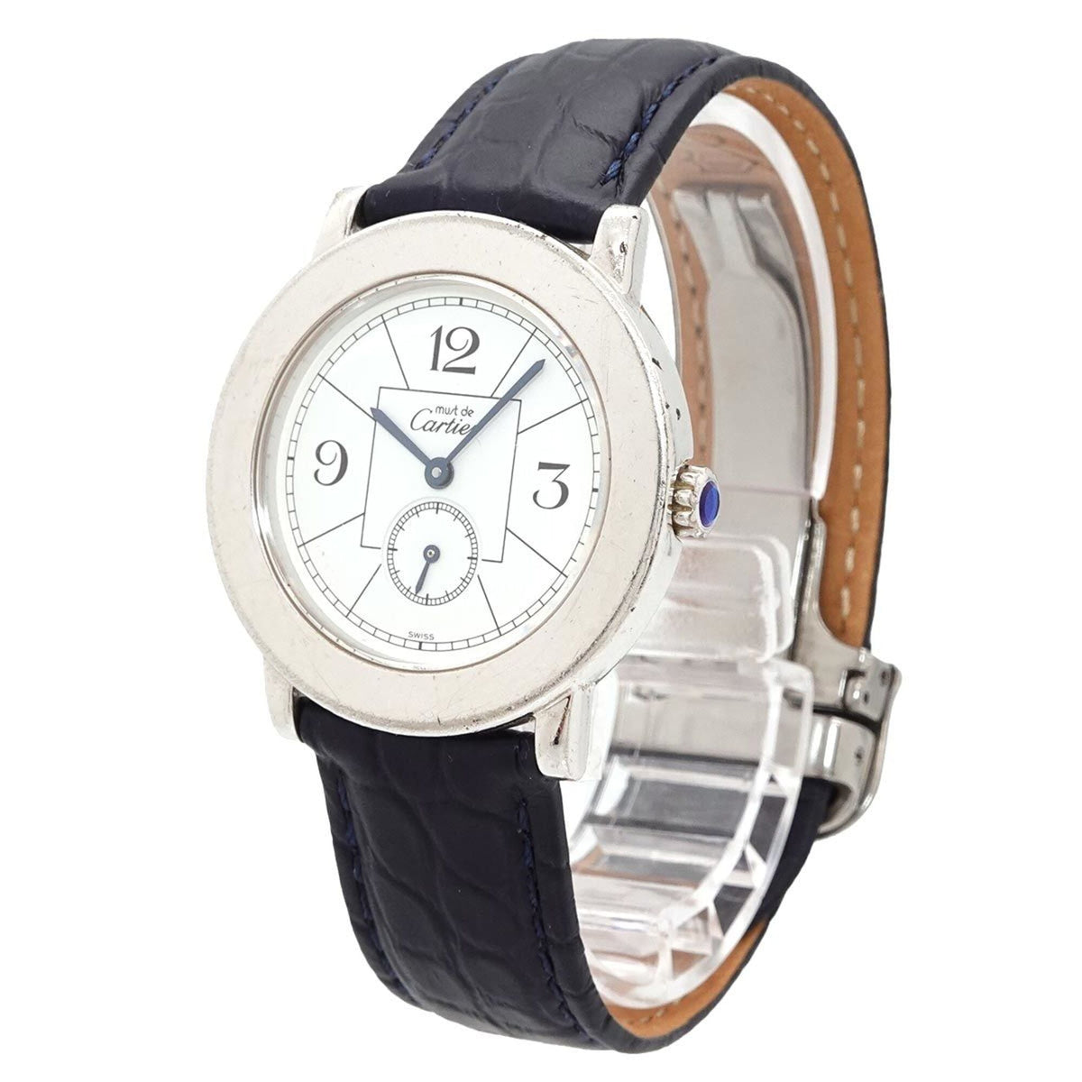 Cartier Must 2 Ronde W1009475 horloge met witte wijzerplaat, 32 mm