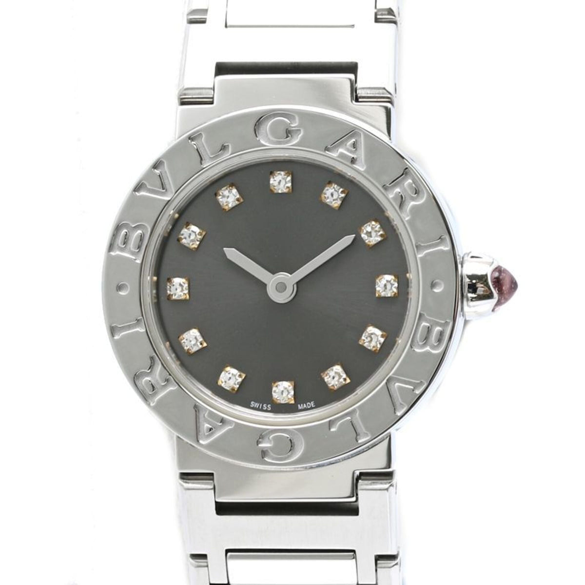 Bvlgari Bulgari 12-Diamond BBL23C6SS/12 BB23S 103690 Graues Zifferblatt 23 mm Uhr