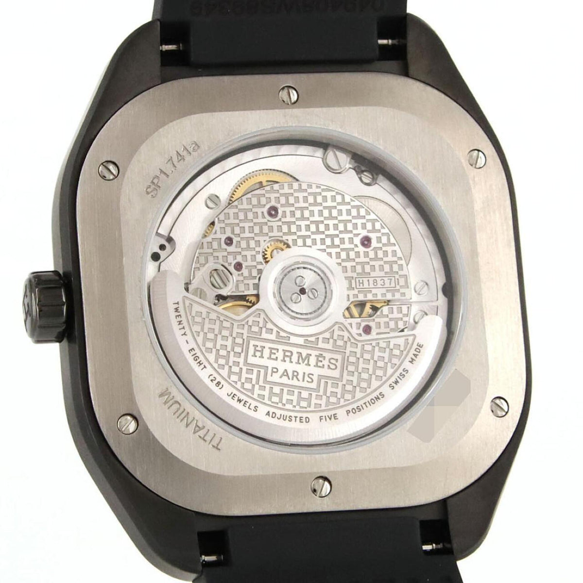Hermes H08 DLC SP1.741 Gray Dial 39mm Watch
