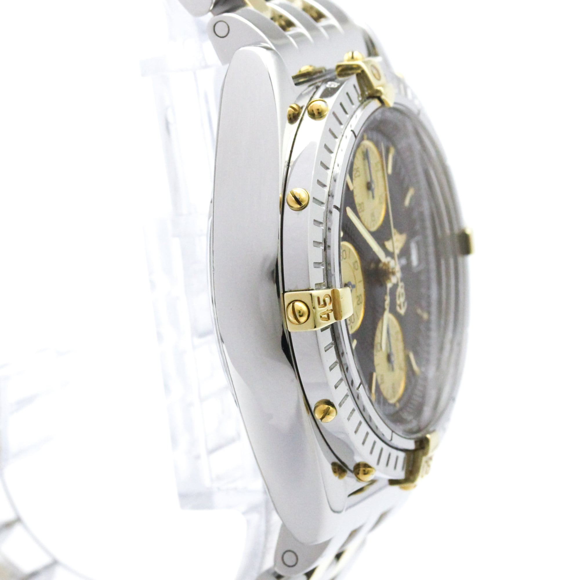 BREITLING Chronomat 18K Gold Steel Automatic B13050.1