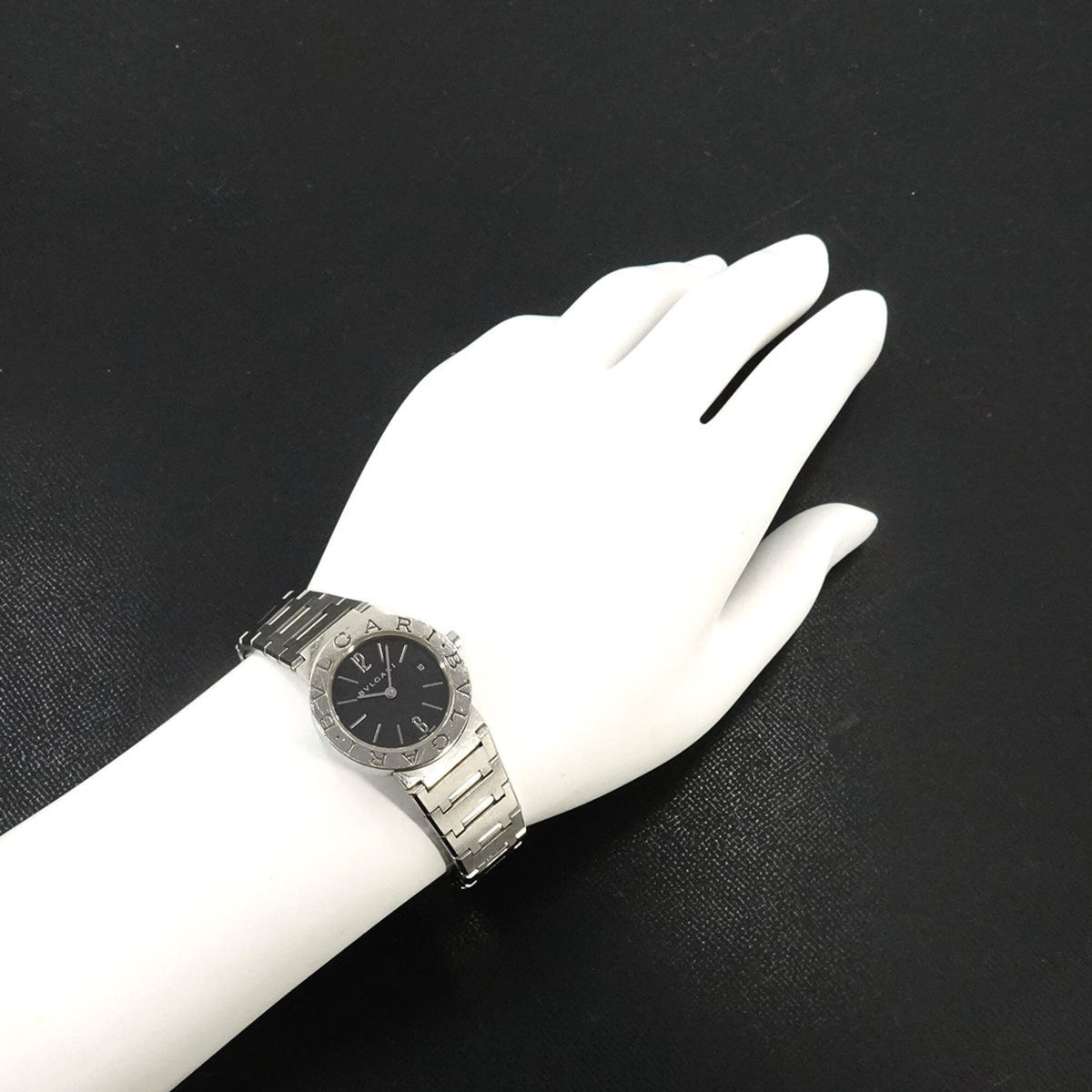 Bvlgari BB26SS Schwarz Zifferblatt 26 mm Uhr