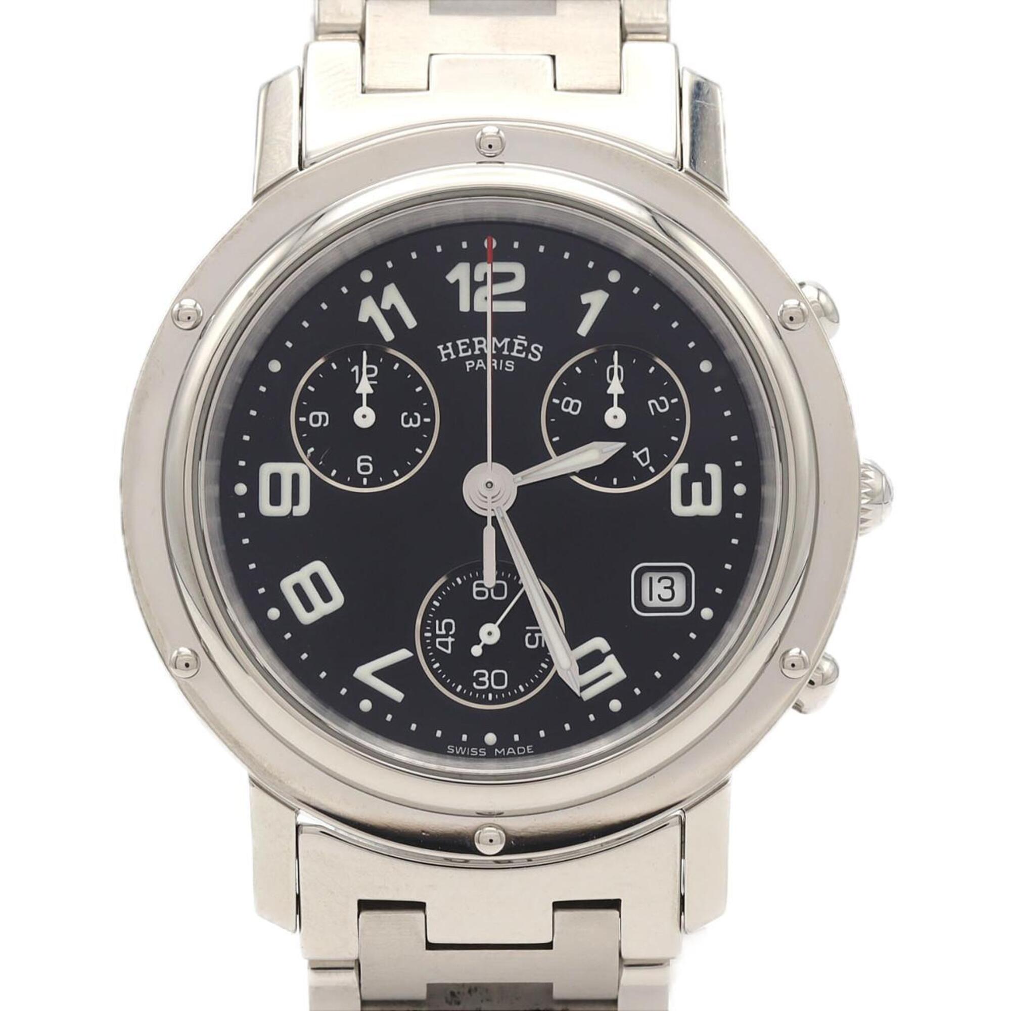 Hermes Clipper CL1.910 Black Dial 38mm Watch