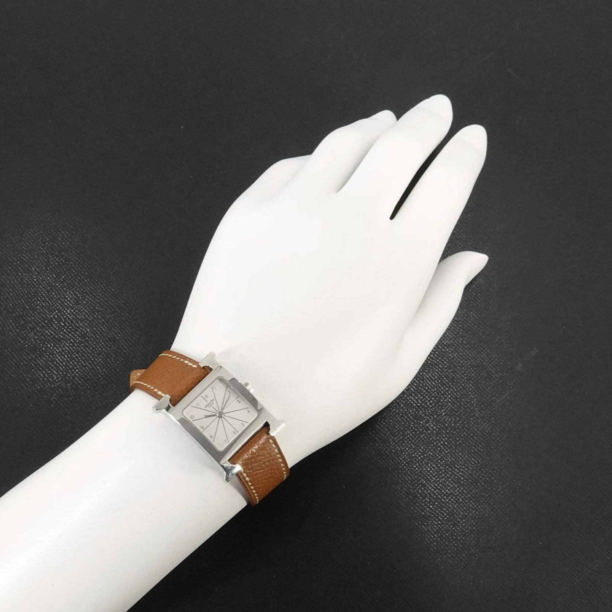 Hermes H- HH1 210 Wo Silver Quartz H