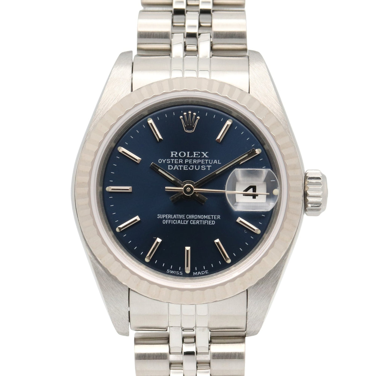 Rolex Datejust F-Serie 18 K 79174 Blaues Zifferblatt 26 mm Uhr