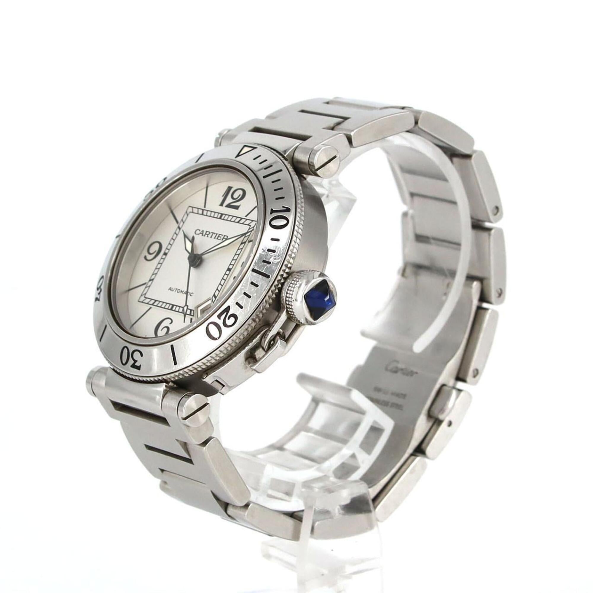 Cartier Pasha W31080M7 Silver Dial 40mm Watch