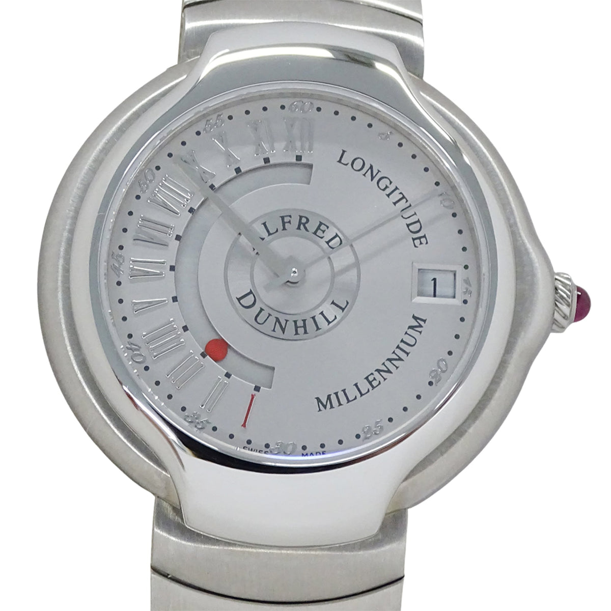 Dunhill Millennium Longitude Date BB8013 Silver Dial 37mm Watch