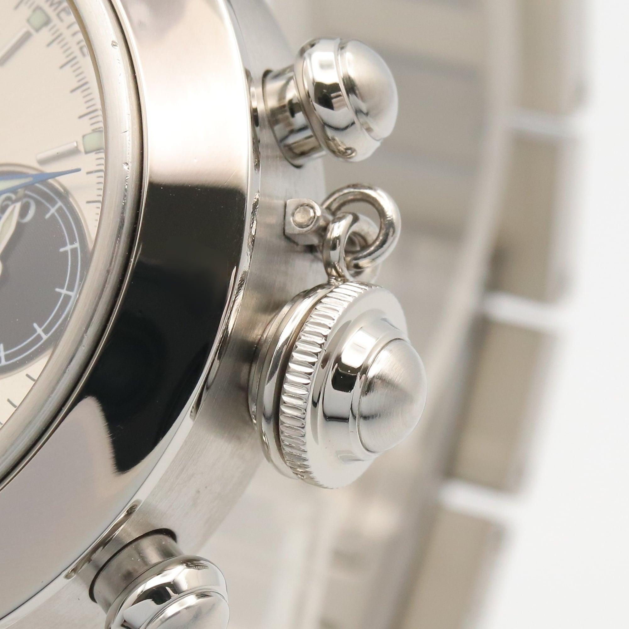 Cartier Pasha C chronograafhorloge, roestvrij staal, jongensmaat, zilverkleurig, W31048M7