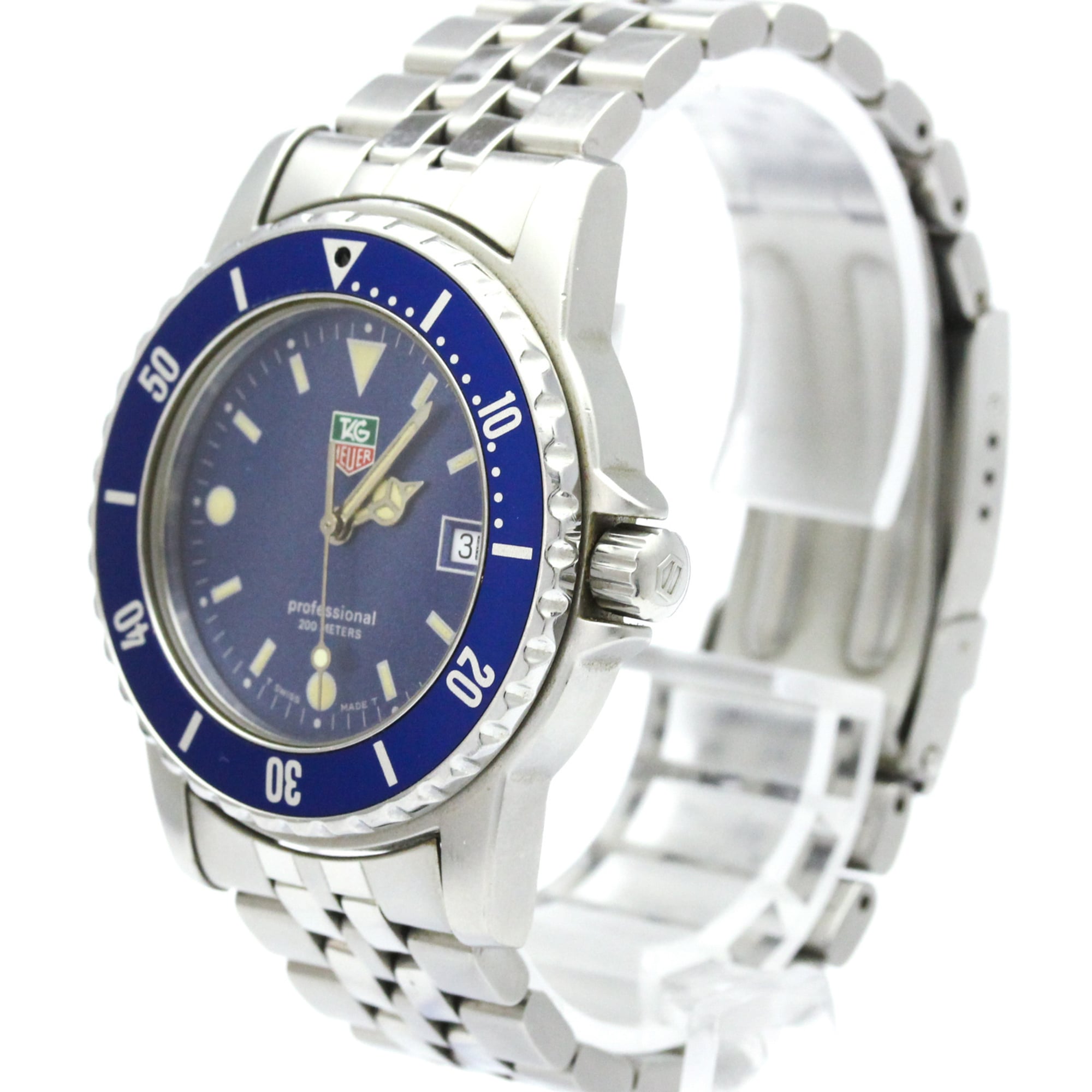 TAG Heuer Professional WD1214 Blue Dial 37mm Watch