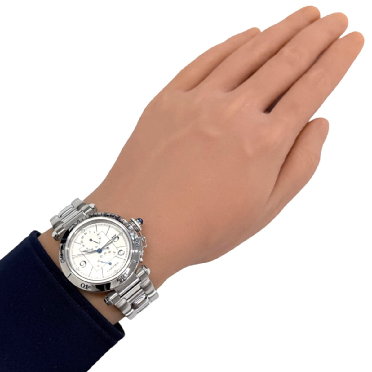 Cartier Pasha Power Reserve W31037H3 Silber Zifferblatt 38 mm Uhr