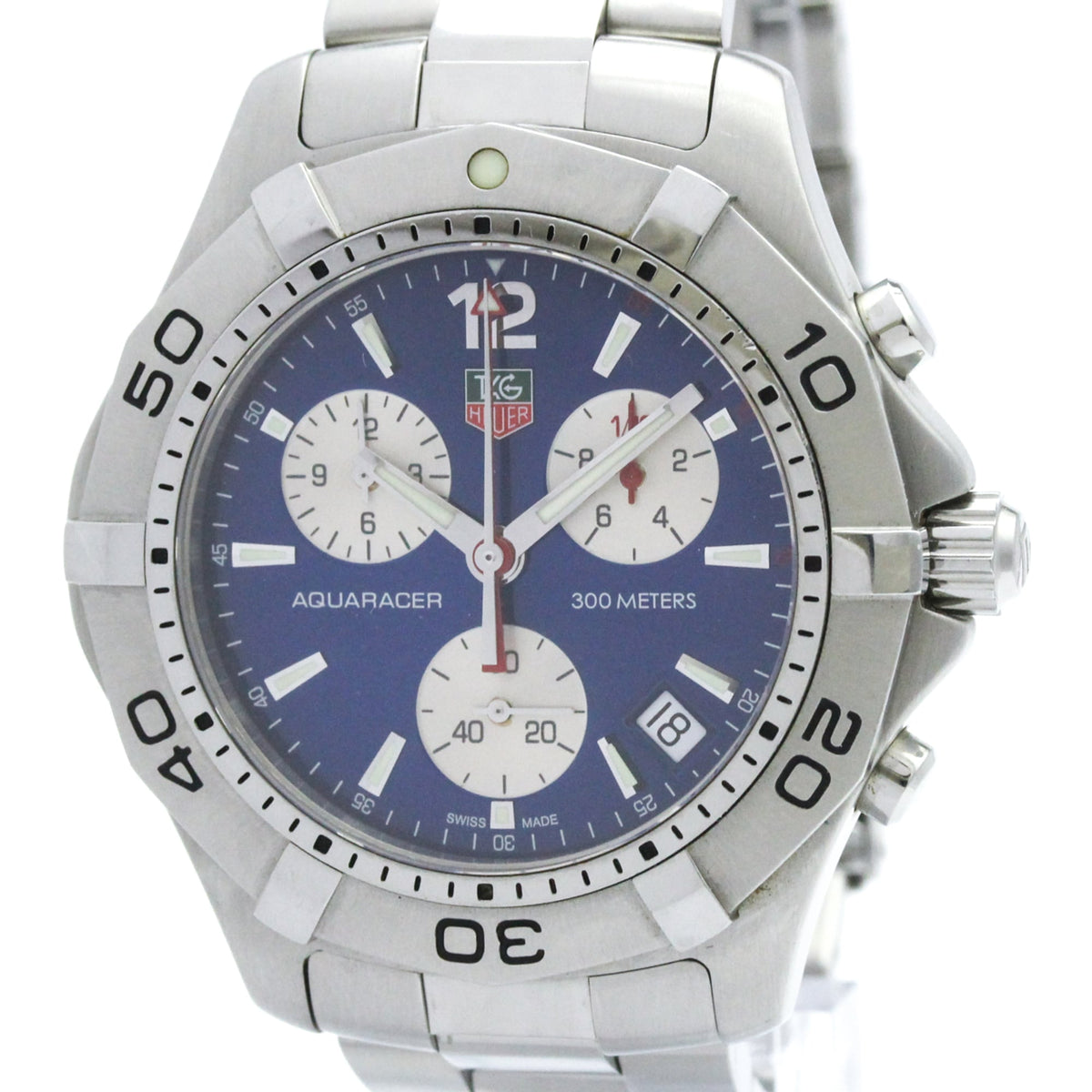 TAG Heuer Aquaracer CAF1112 Blaues Zifferblatt 42 mm Uhr