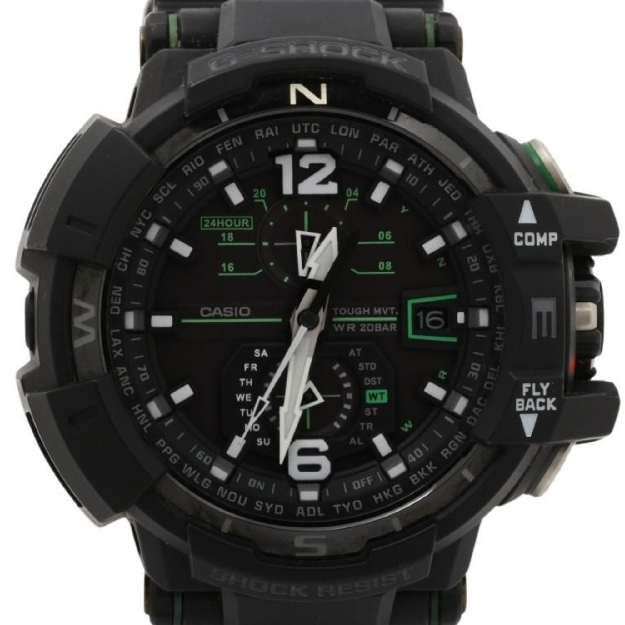 CASIO G-SHOCK MASTER OF G - AIR GRAVITYMASTER GW-A1100-1A3JF Black Resin Men's Analog Watch