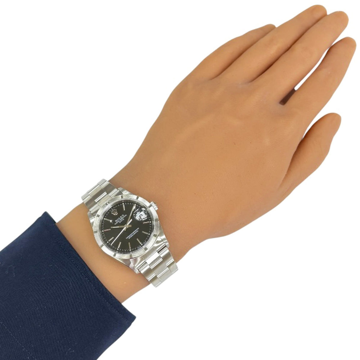 Montre Rolex Date Oyster Perpetual 15210 Noir cadran 34 mm