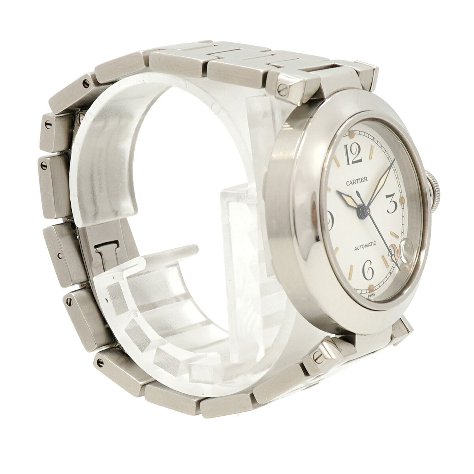 Cartier Pasha C W31015M7 White Dial (Boys' Size)