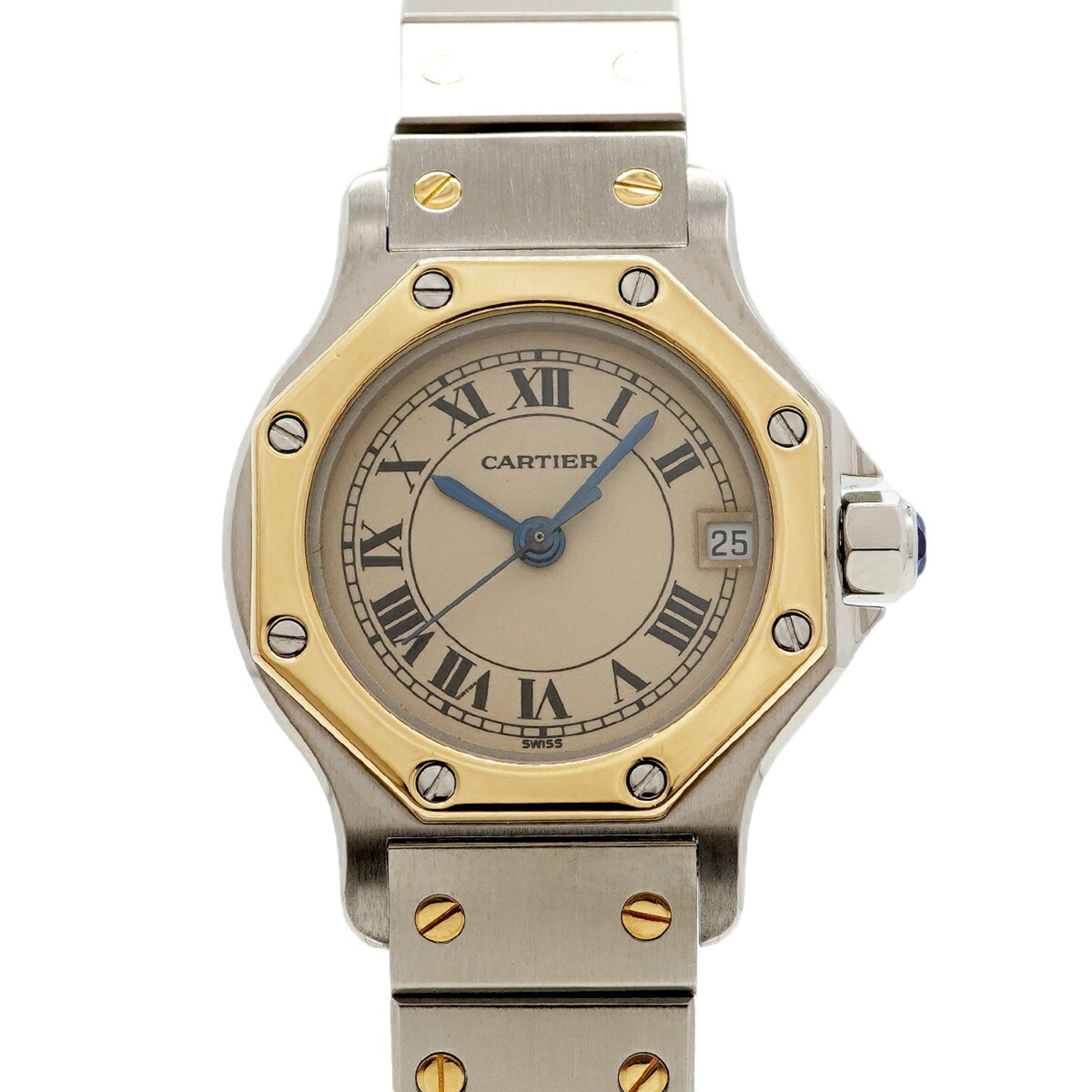 Cartier Santos Octagon SM W2001683 Beige Dial 24mm Watch