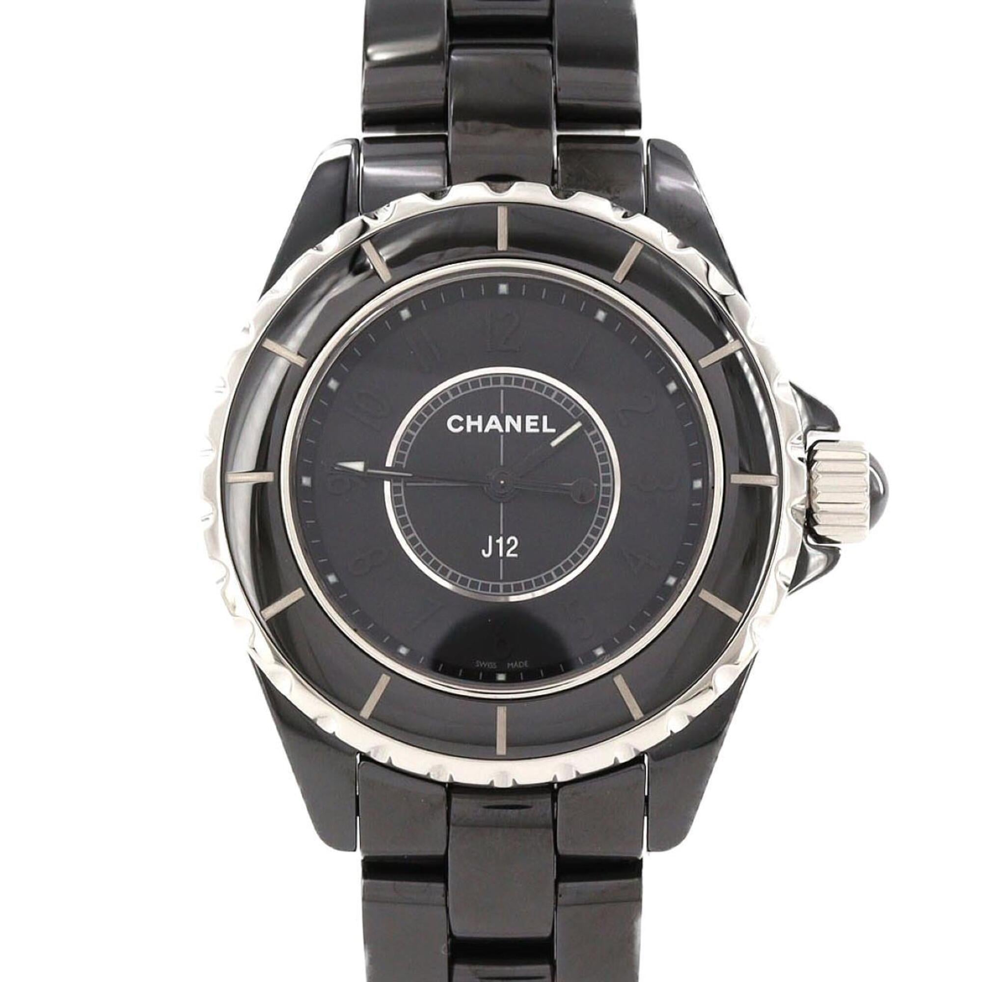 Chanel J12 Intense Black 33mm Ceramic H3828 Black Dial 33mm Watch