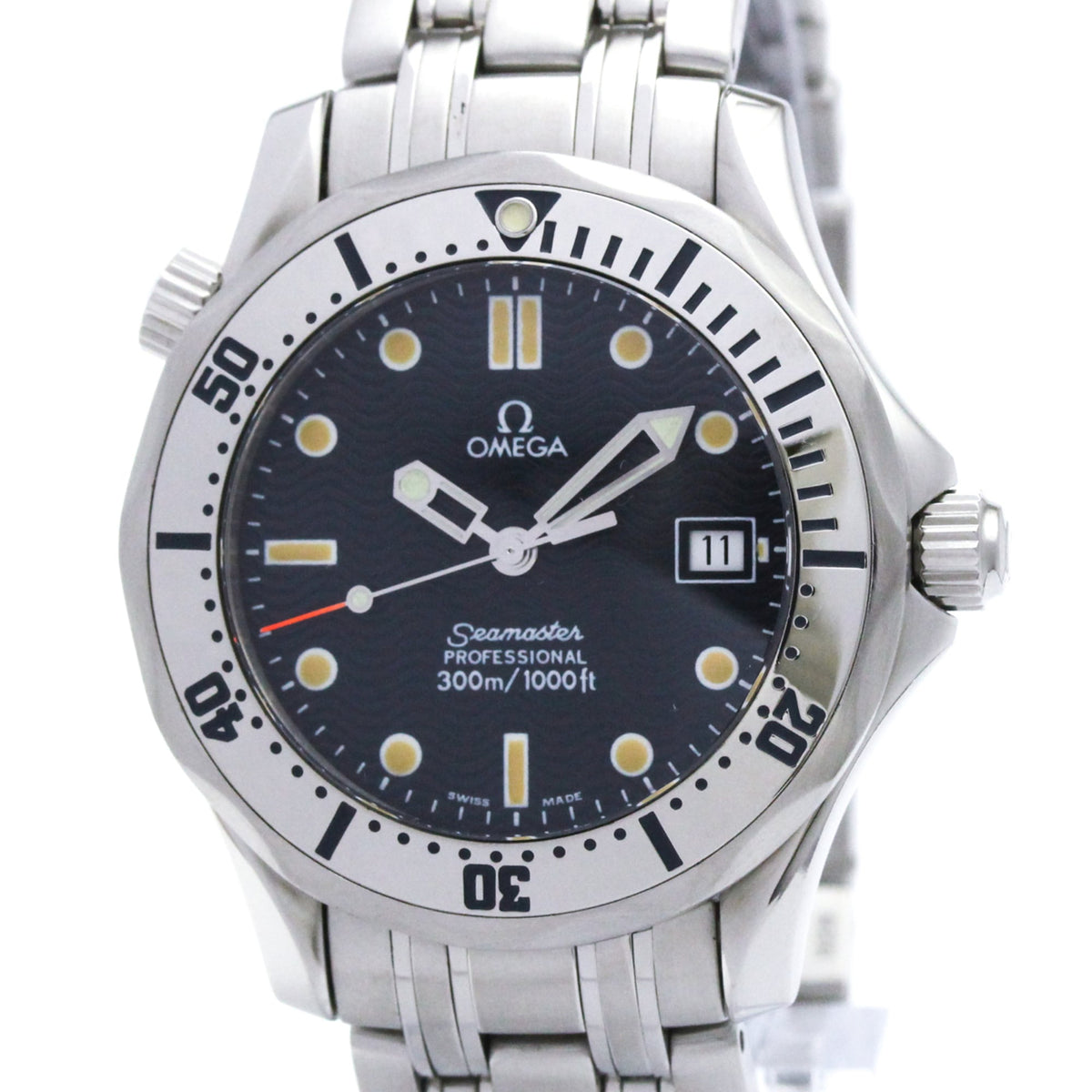 Omega Seamaster 2562.8 horloge met blauwe wijzerplaat, 36 mm