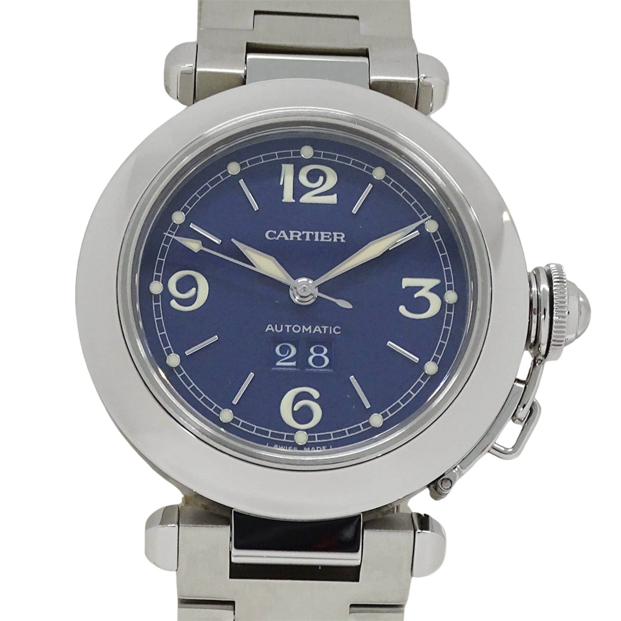 Cartier Pasha W31047M7 Blue Dial 35mm Watch