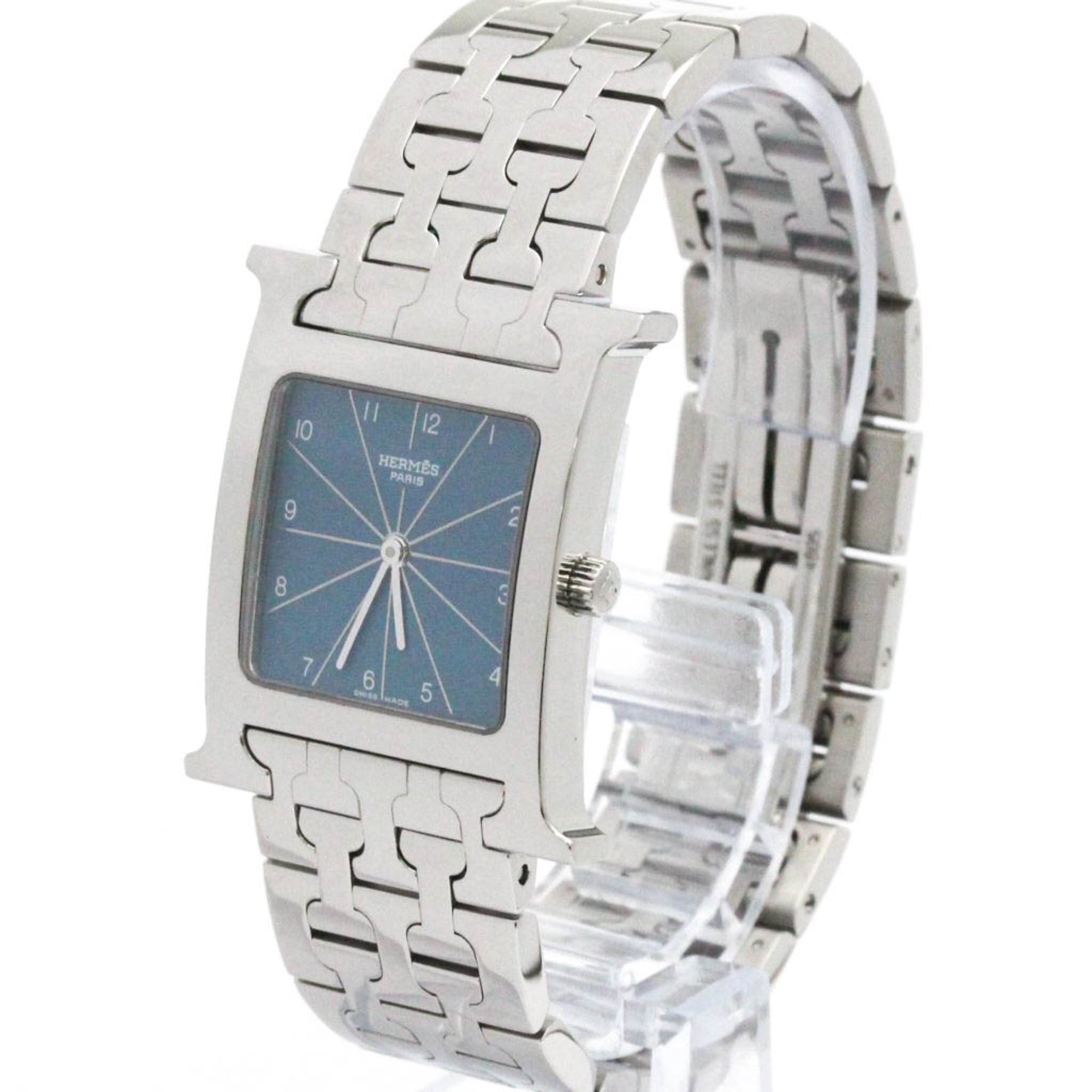 HERMES H Watch Stainless Steel Quartz Ladies Watch HH1.510 Polished