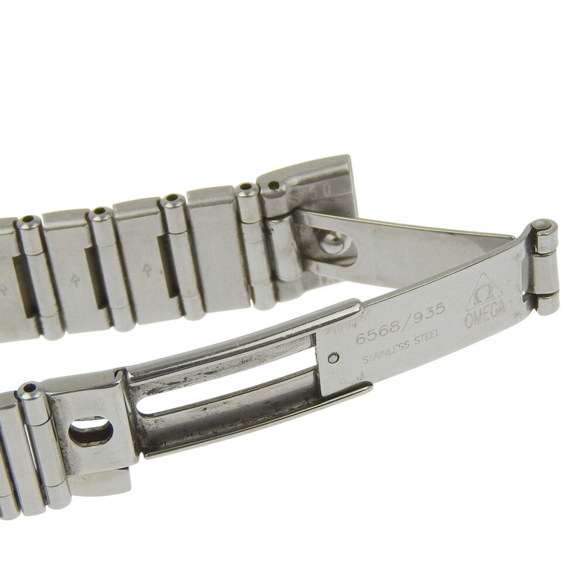 OMEGA Constellation Carree Uhr 1531.71 Edelstahl 1998 Quarz Analoganzeige Weiß Muschelzifferblatt Damenuhr