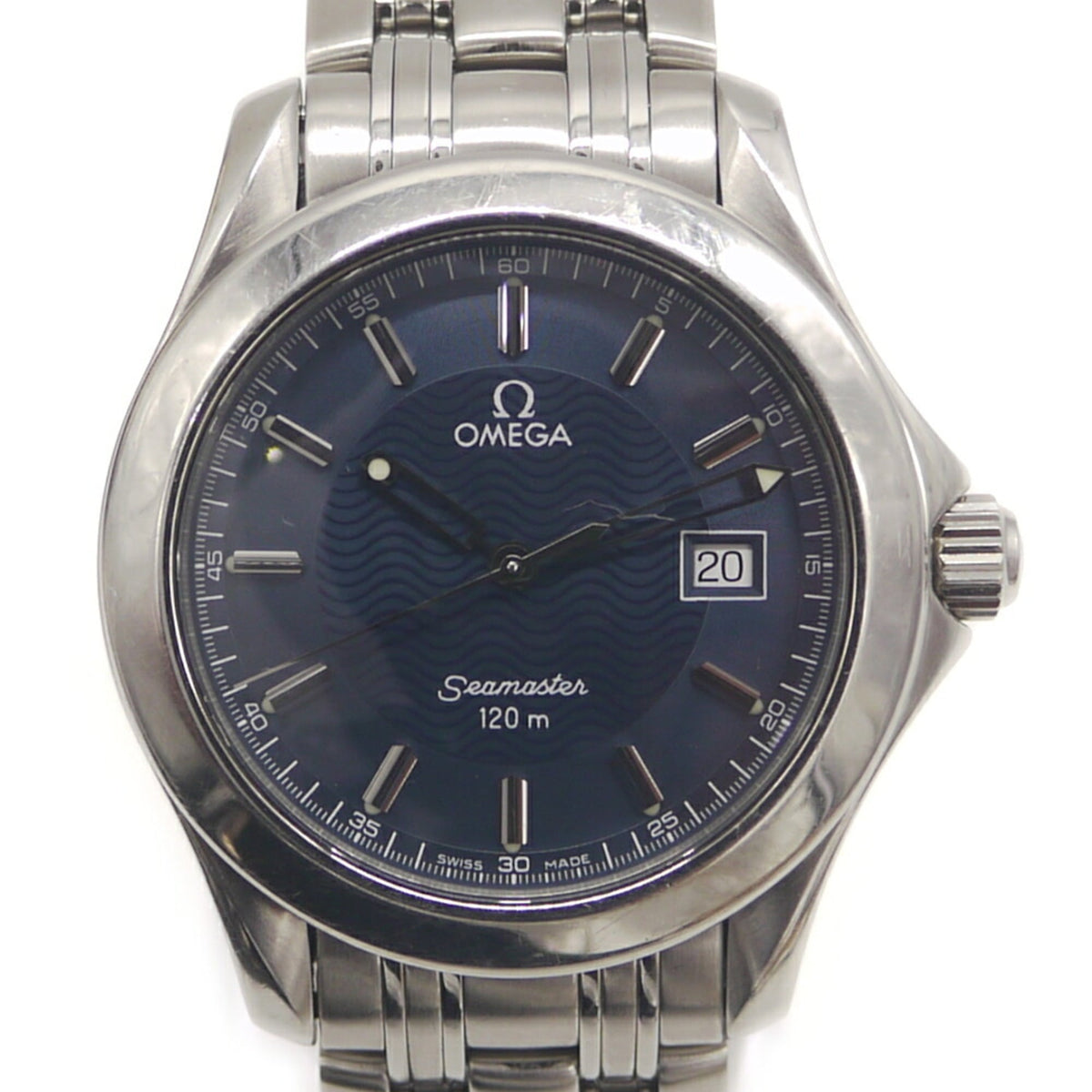 Omega Seamaster 120 Date 2511.81 horloge met blauwe wijzerplaat, 36 mm