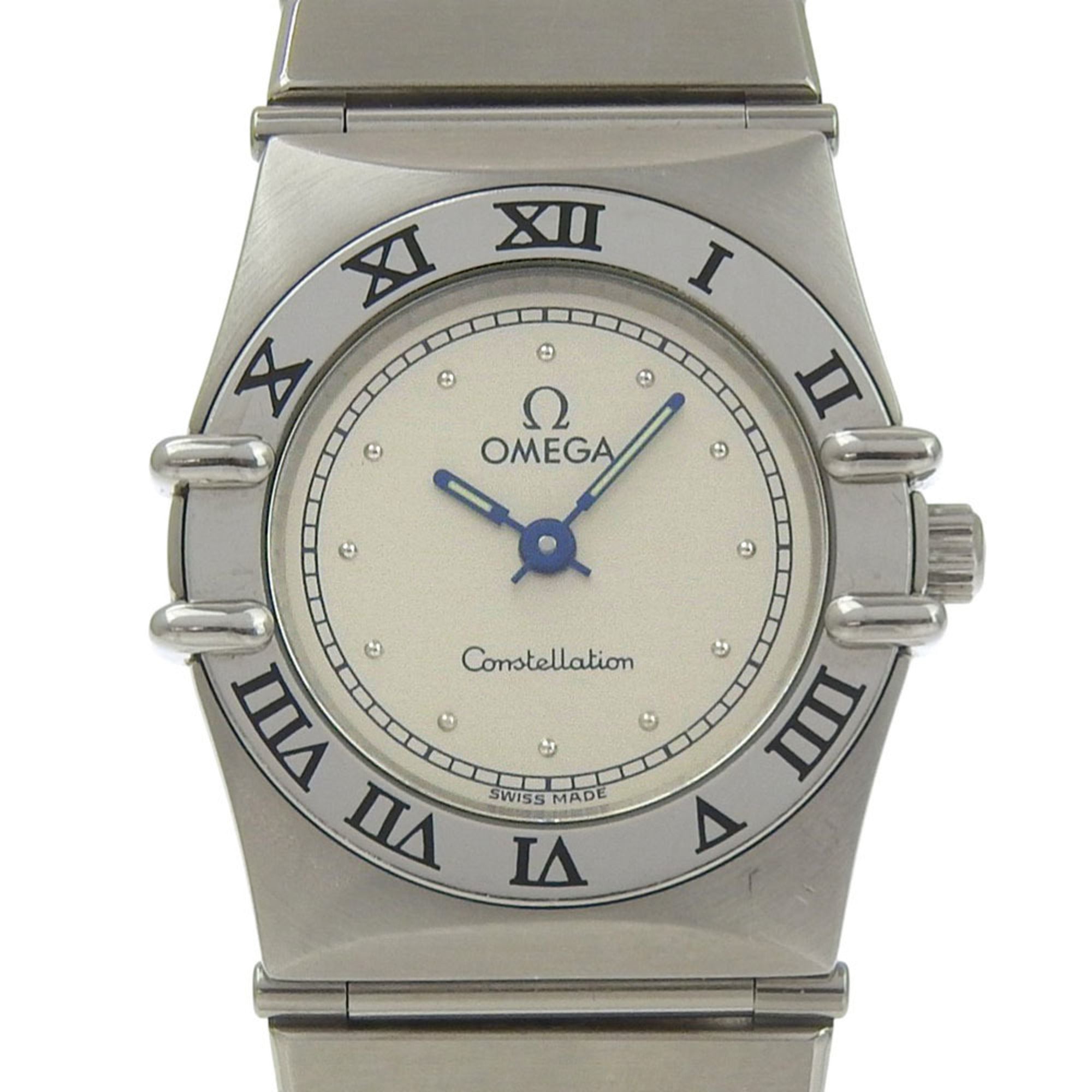 Omega Constellation Mini Women's Watch, Stainless Steel, Quartz, Analog, Silver Dial.