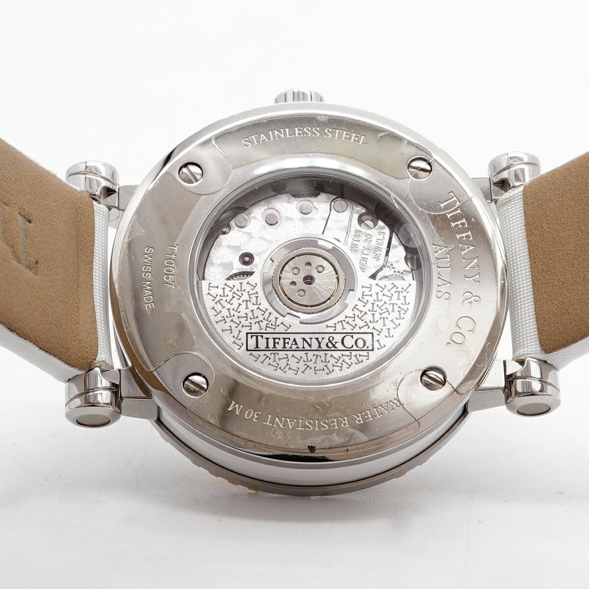 Montre Tiffany & Co. Atlas Z1300.68.16A20A41A Blanc, cadran de 30 mm