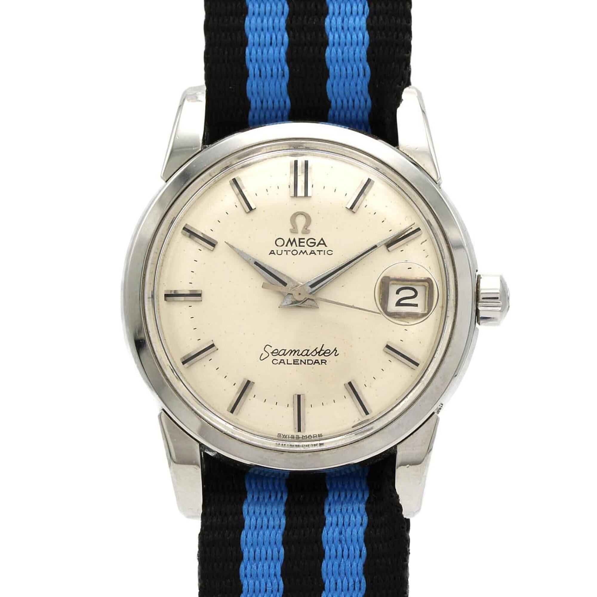 Montre Omega Seamaster Calendar à cadran argenté, 34 mm