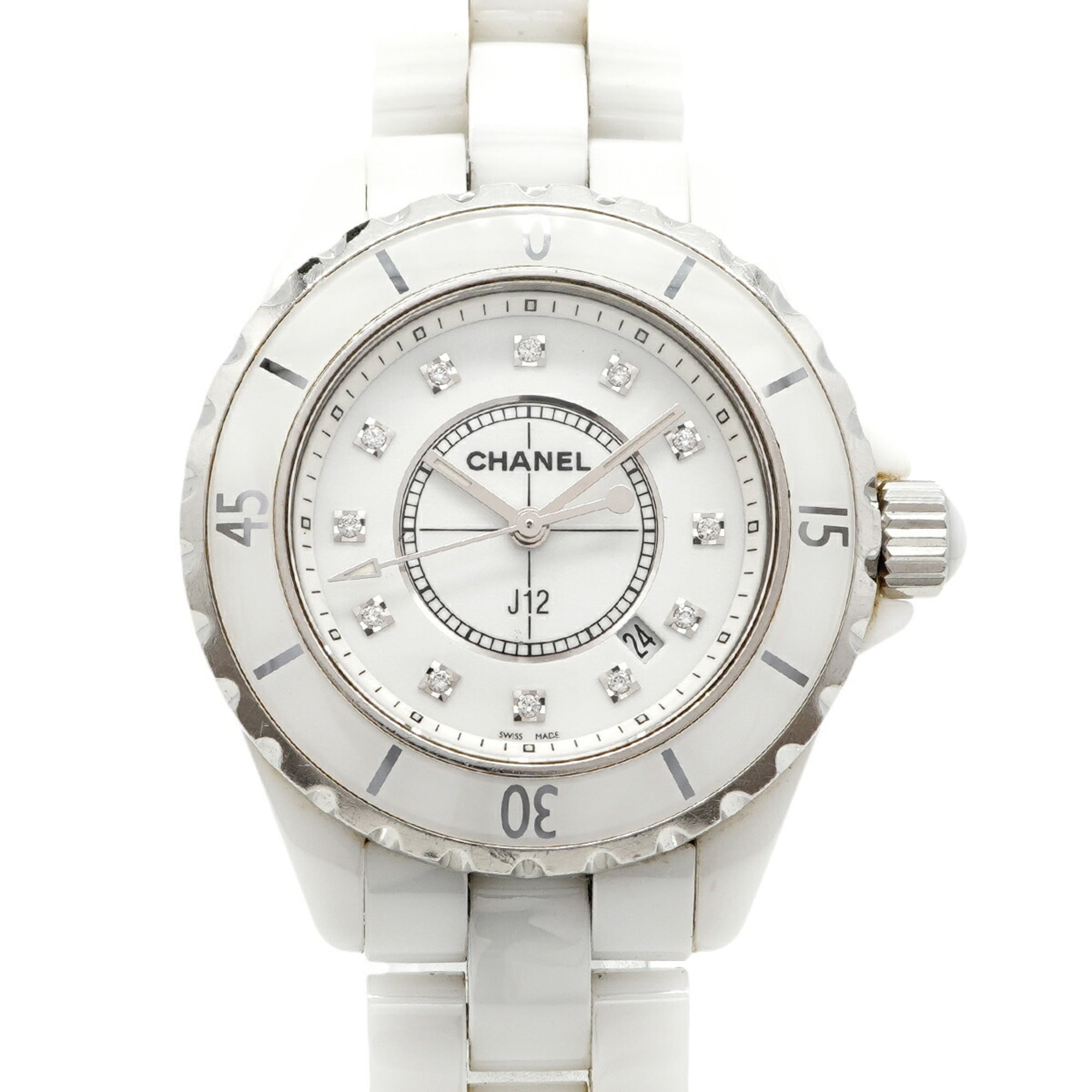 Chanel J12 H1628 White Dial Women's Watch