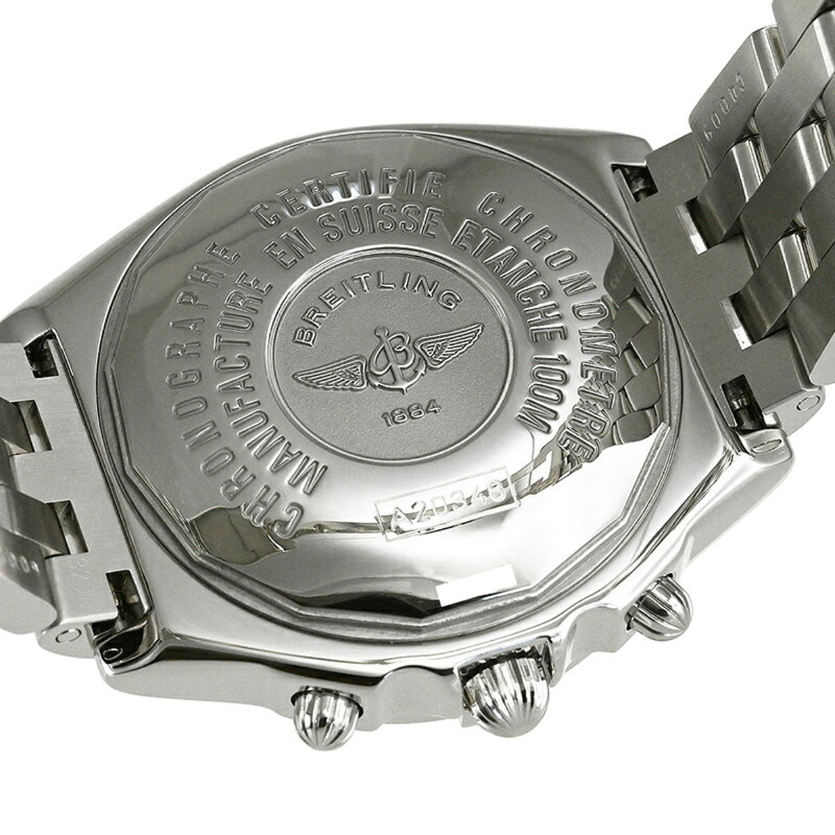 Breitling Chronomat Longitude A20348 Gray, Silver Dial 39mm Watch