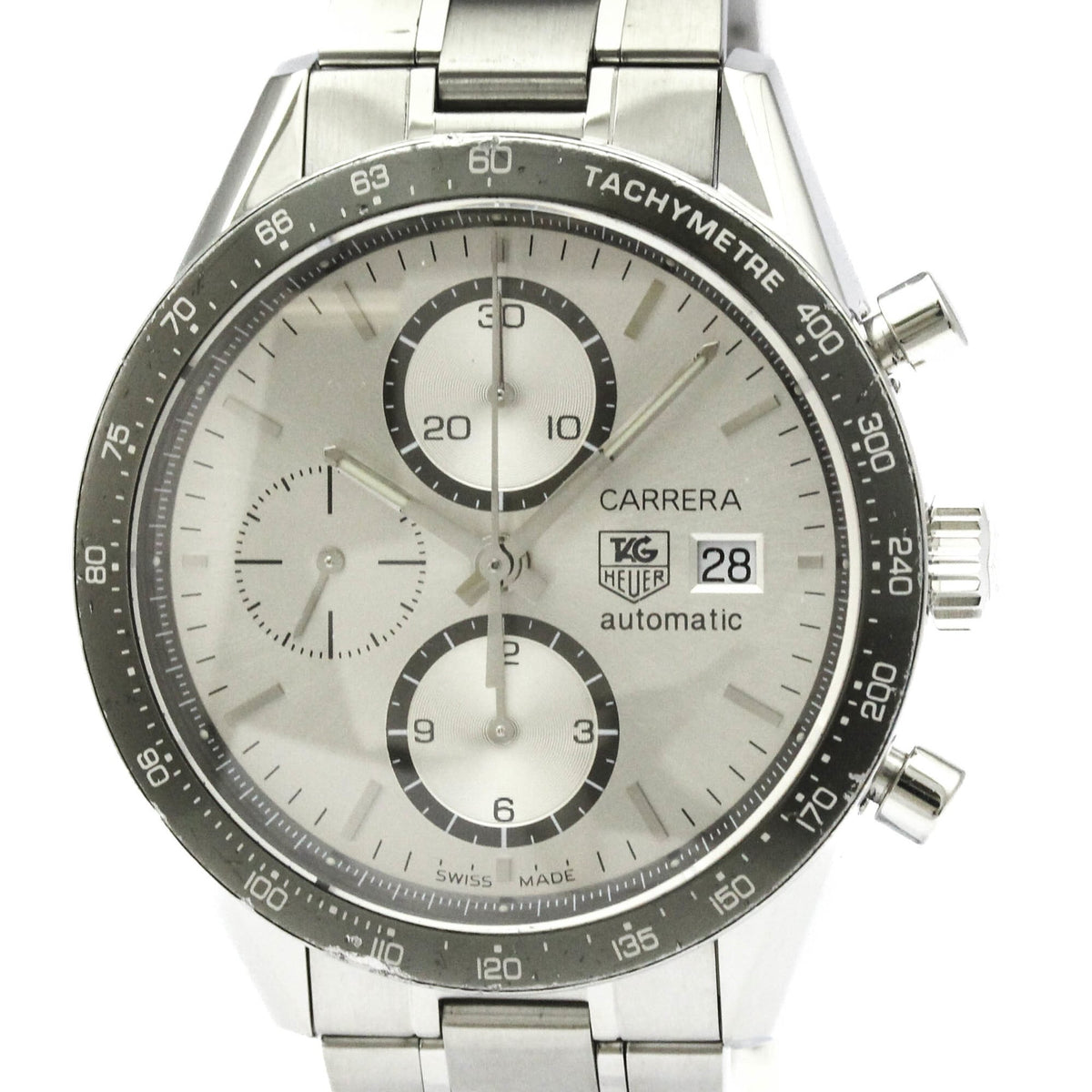 TAG Heuer Carrera CV2011 Silver Dial 41mm Watch