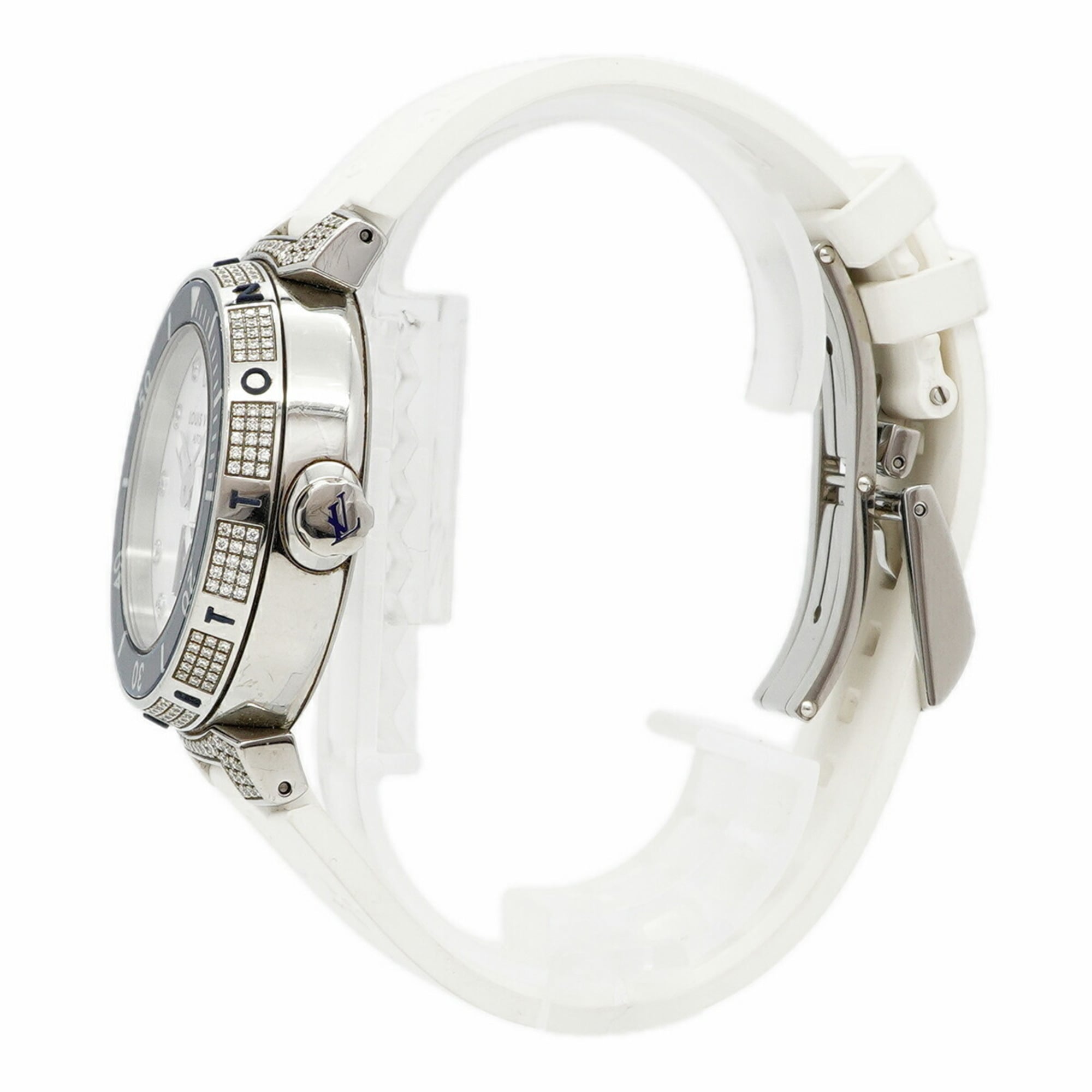 Louis Vuitton Tambour Diving Q113C White Dial Watch for Men and Women