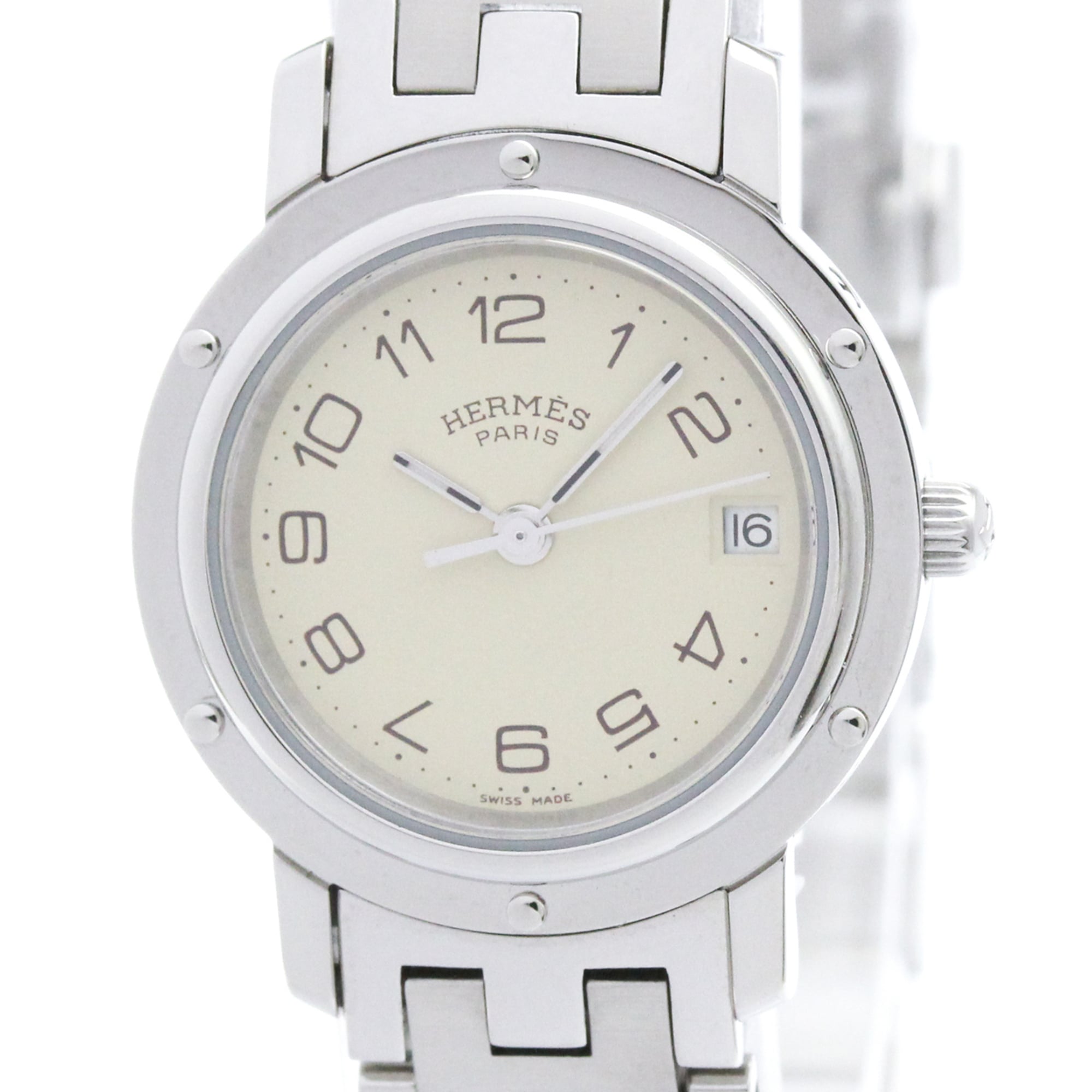 HERMES Clipper Stainless Steel Quartz Ladies CL4.210