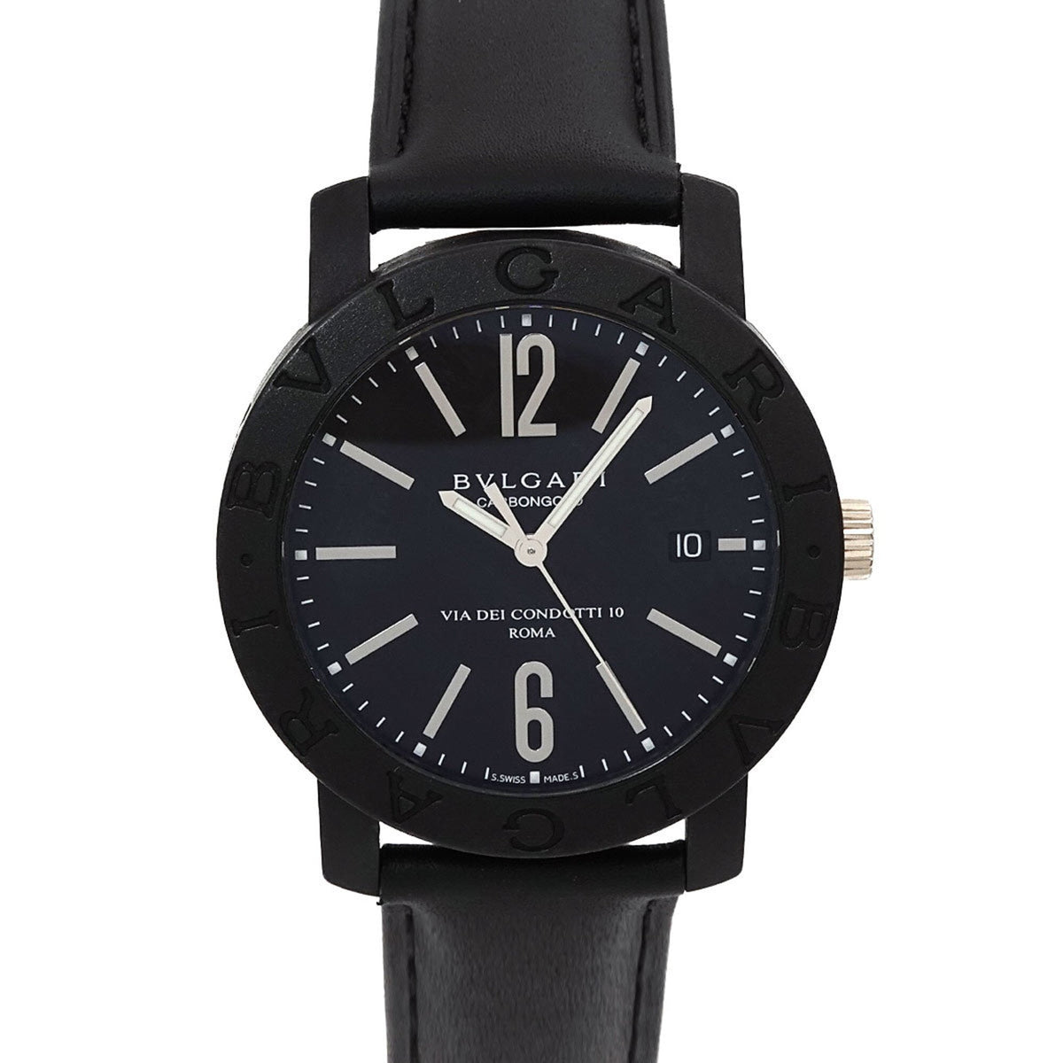 Bvlgari Carbon Gold BB40CL met zwarte wijzerplaat 40mm Horloge