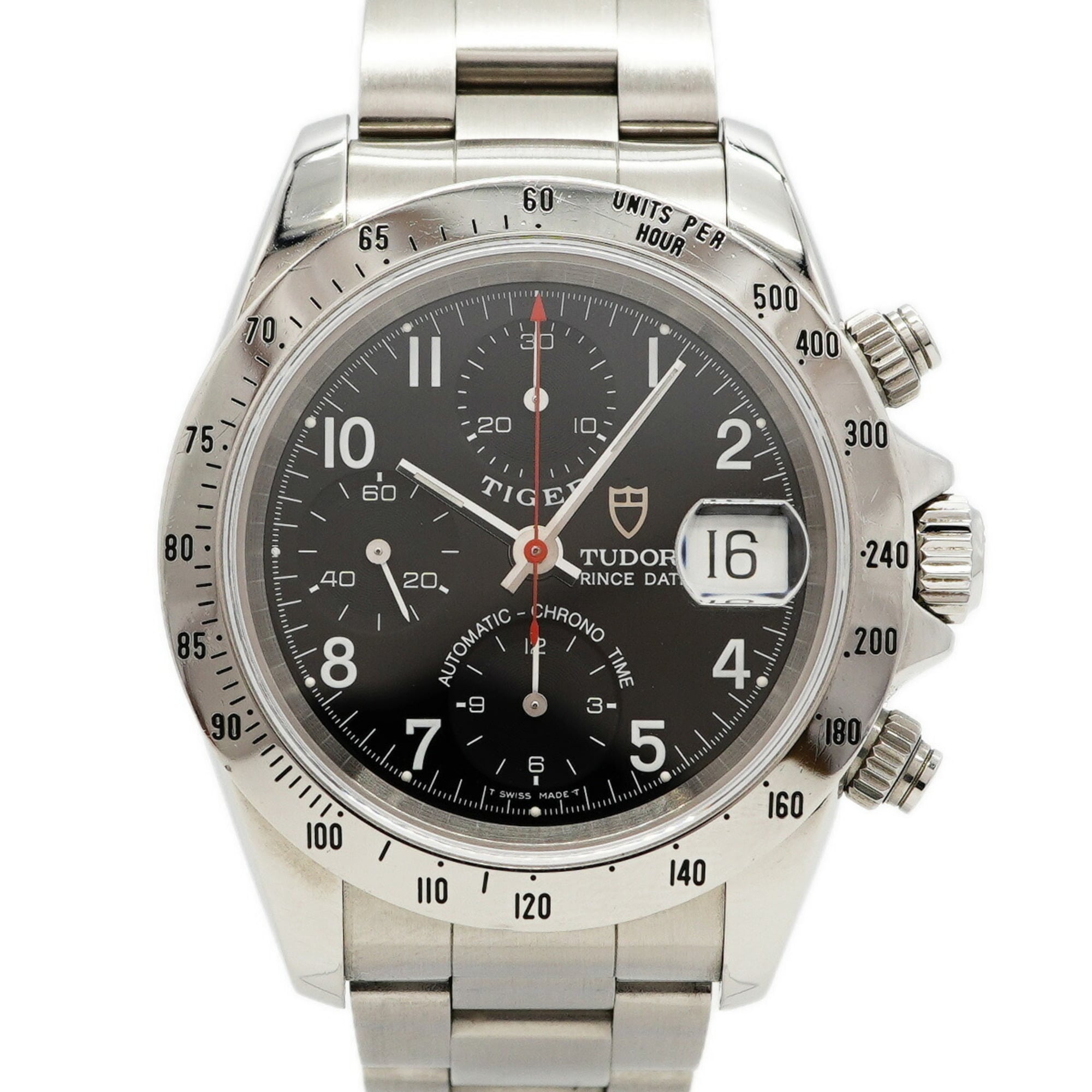 Tudor Chronotime Tiger 79280 Black Dial Men's Watch