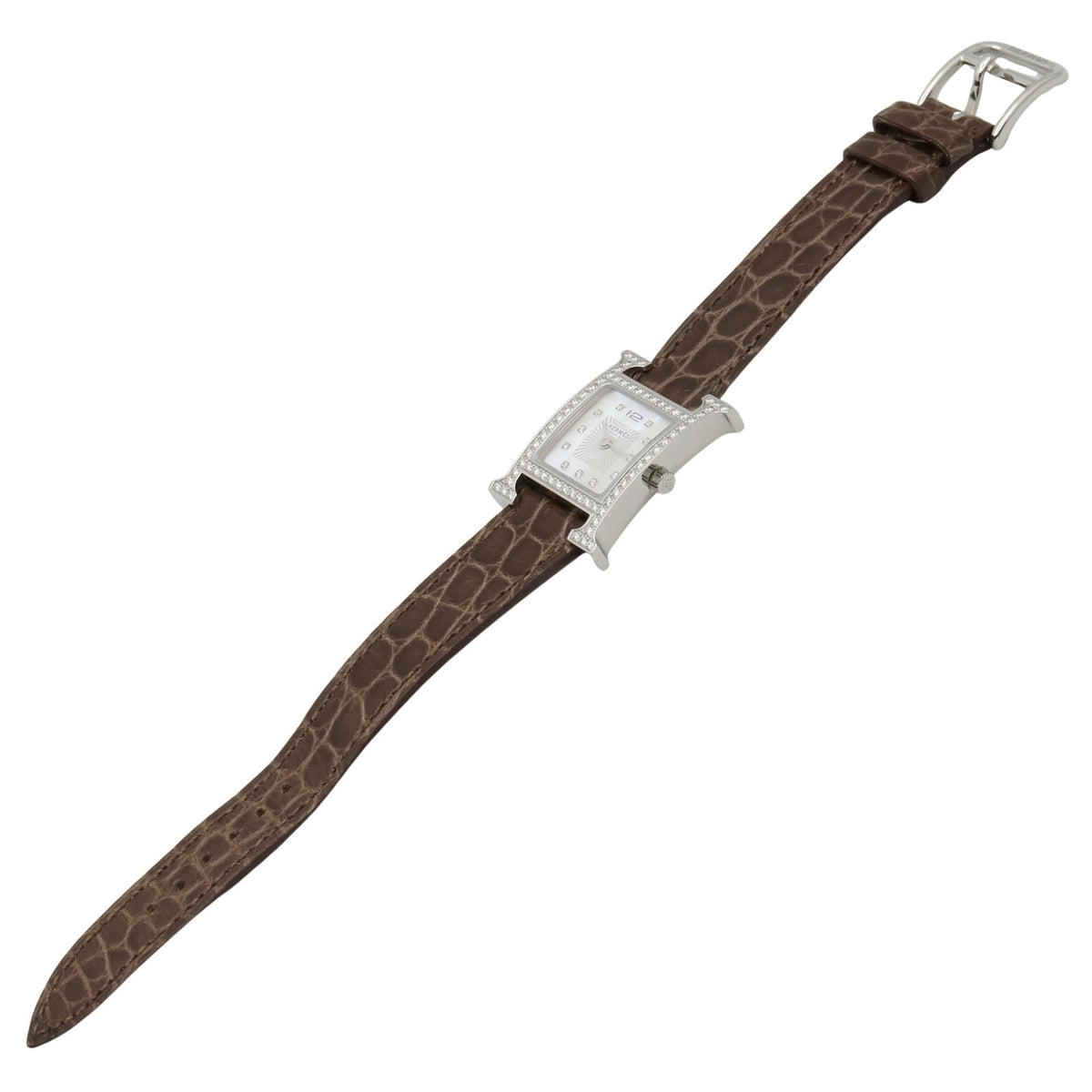 Hermes H- HH1.230 White shell Dial 21mm Watch