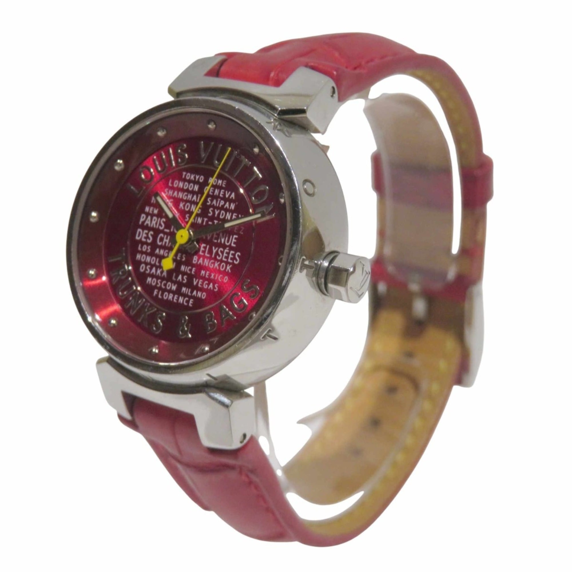 Louis Vuitton Tambour Q121N Red Dial 27mm Watch