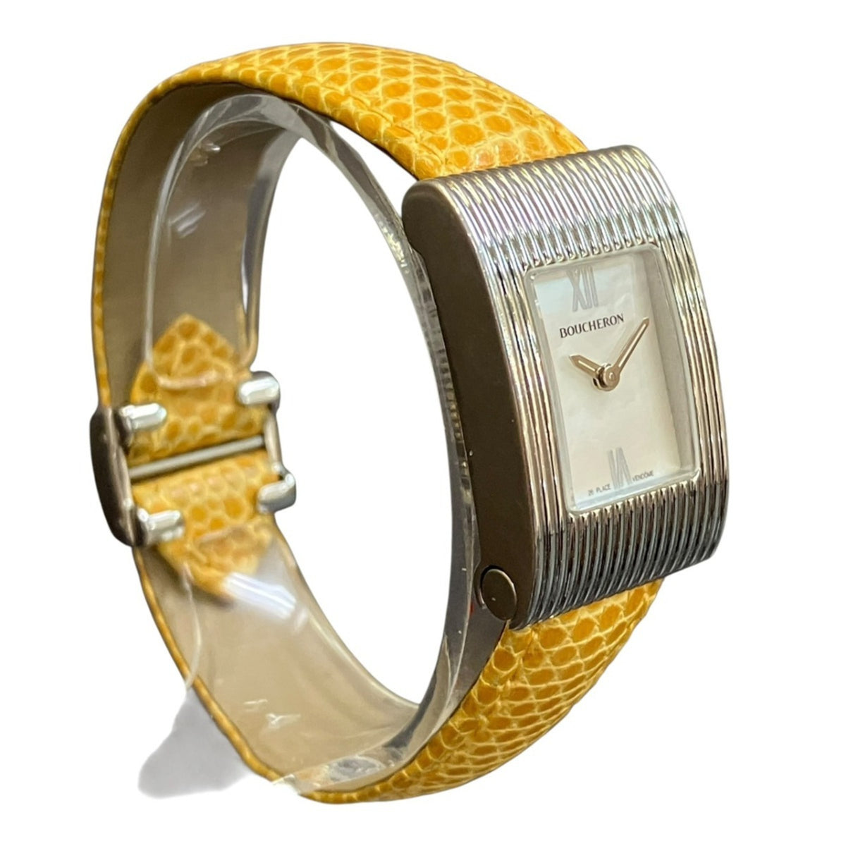 Boucheron Reflet WA009418 Rosa Zifferblatt aus Muschel 19 mm Uhr
