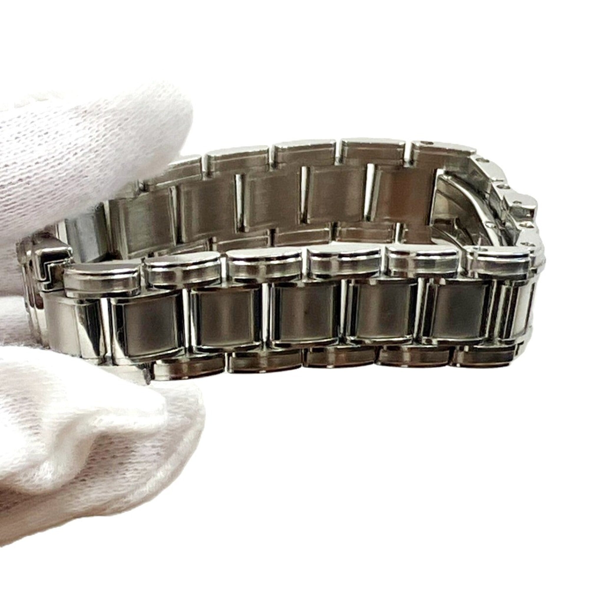 Tiffany & Co. Atlas watch, total weight 53.8g, stainless steel, quartz movement, white dial.